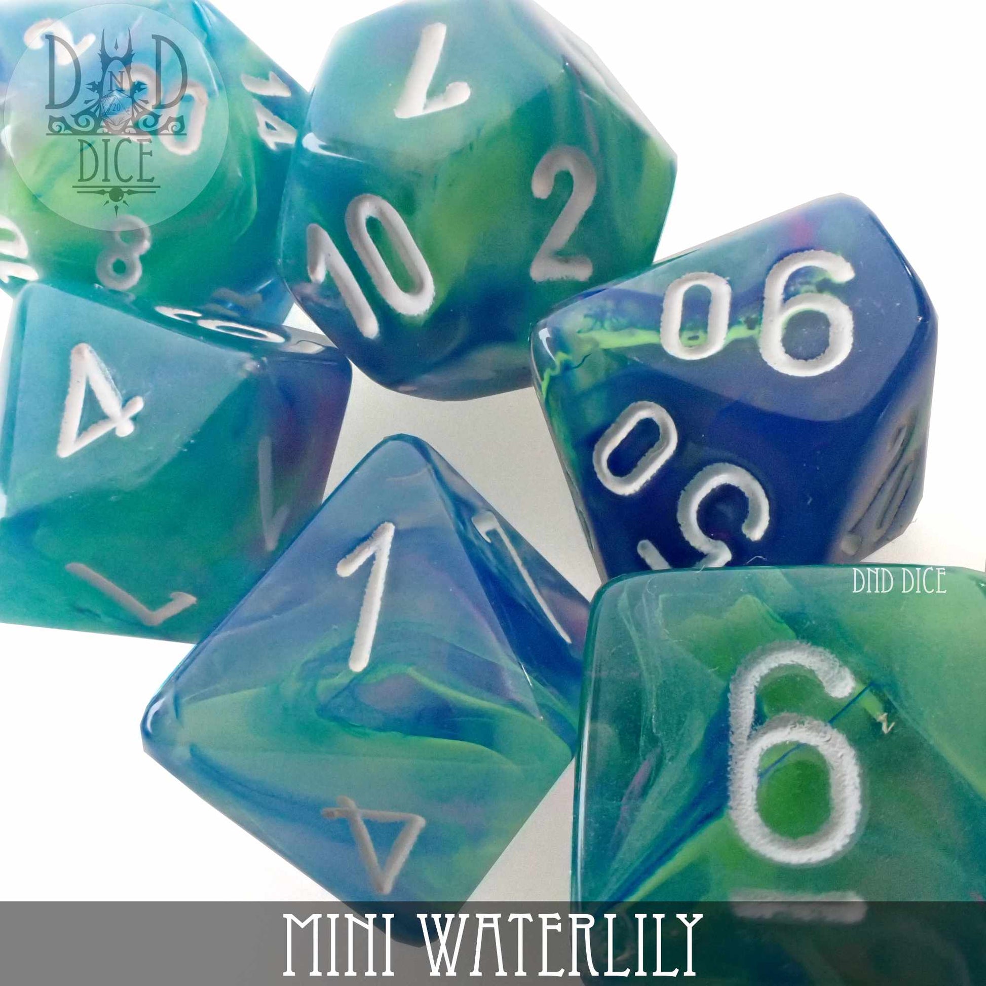 Mini Waterlily Dice Set (10mm) - Premium Dice Sets & Games from DND DICE - Just $6! Shop now at Game Crave Tournament Store