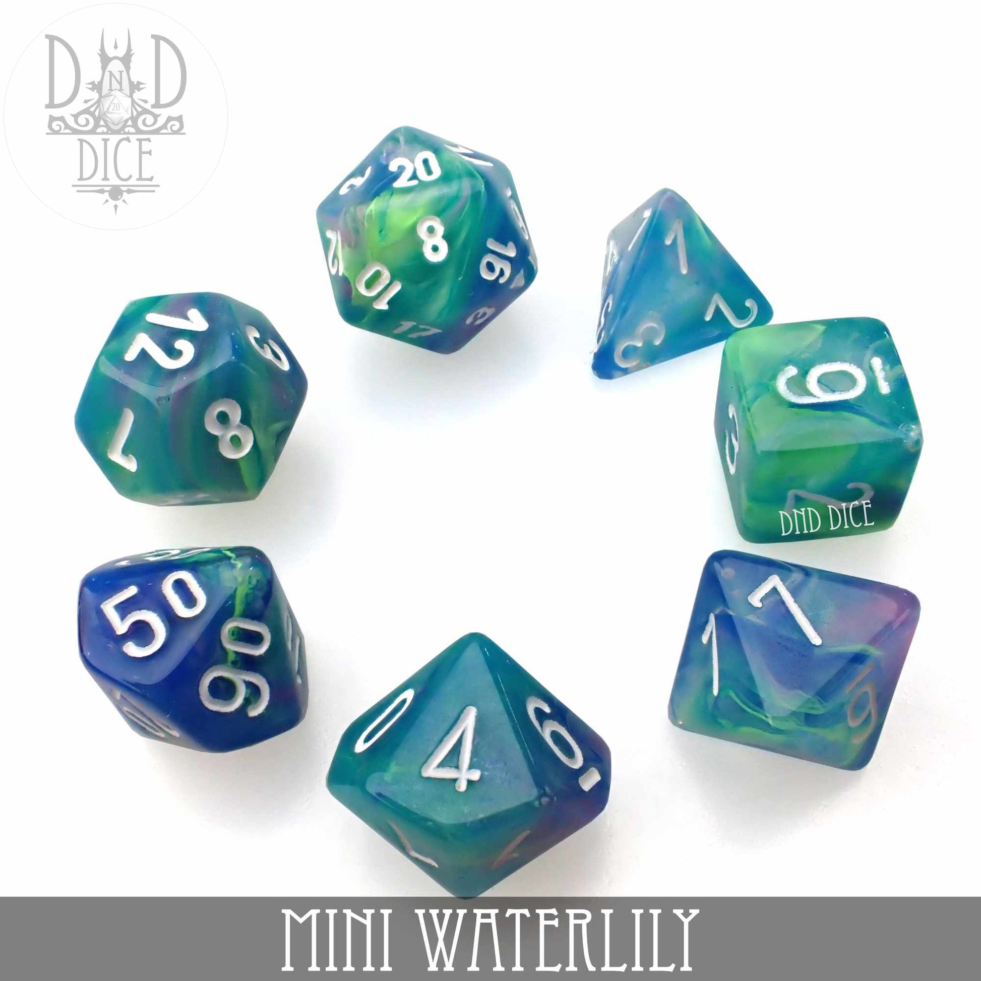 Mini Waterlily Dice Set (10mm) - Premium Dice Sets & Games from DND DICE - Just $6! Shop now at Game Crave Tournament Store