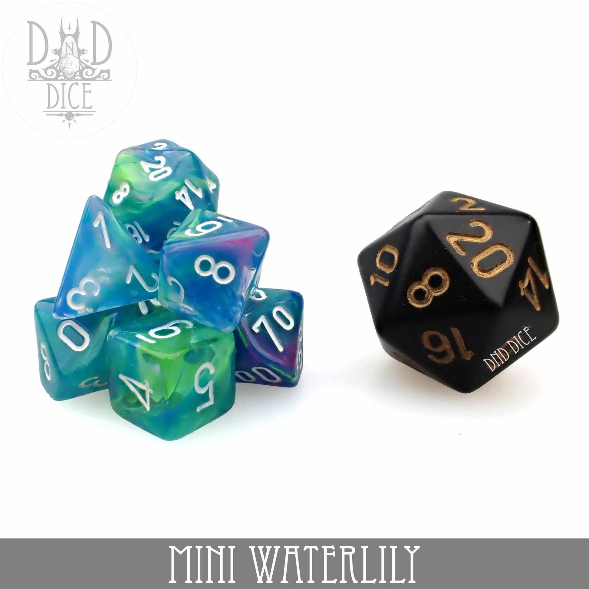 Mini Waterlily Dice Set (10mm) - Premium Dice Sets & Games from DND DICE - Just $6! Shop now at Game Crave Tournament Store