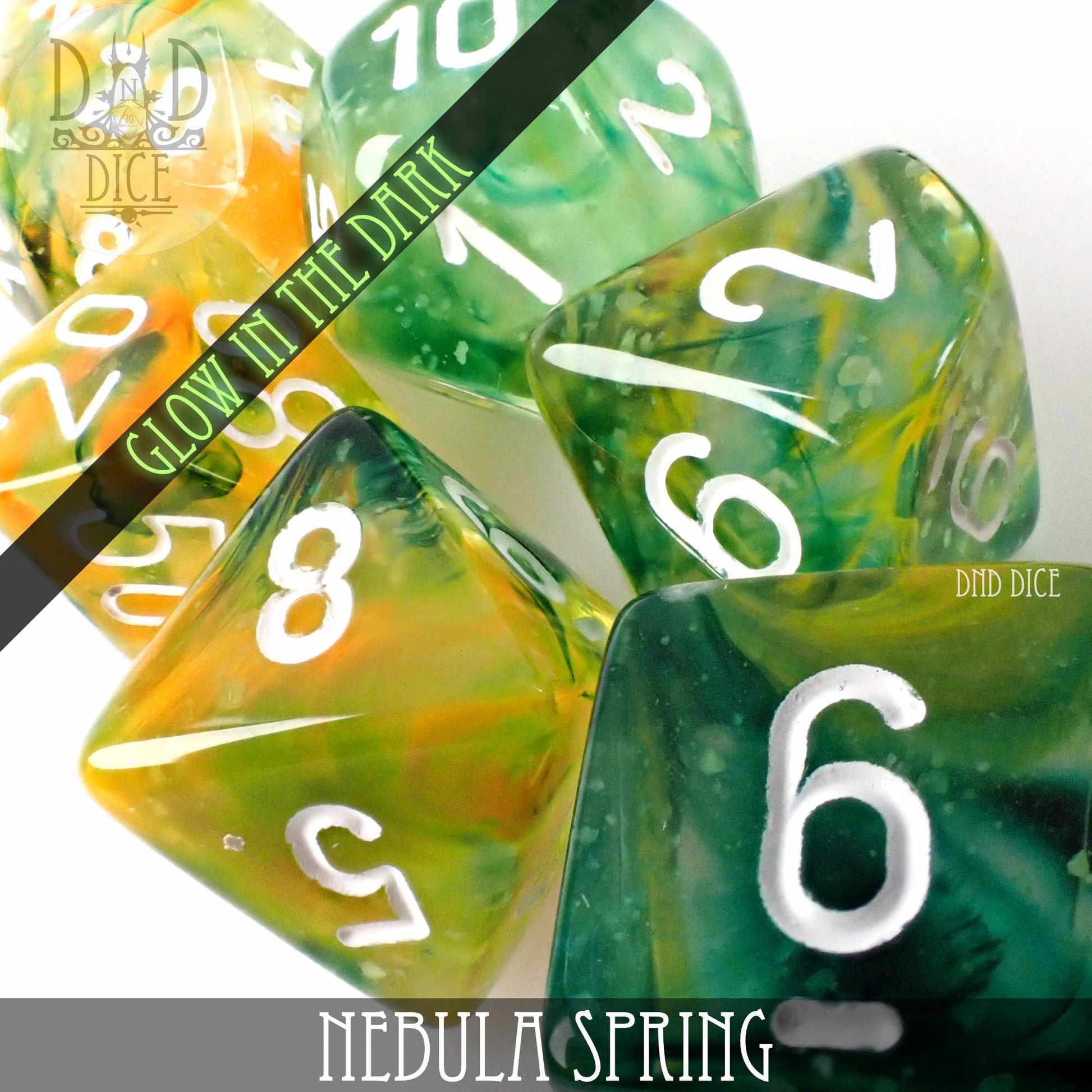 Nebula Spring Dice Set (Glow) - Premium Dice Sets & Games from DND DICE - Just $12! Shop now at Game Crave Tournament Store