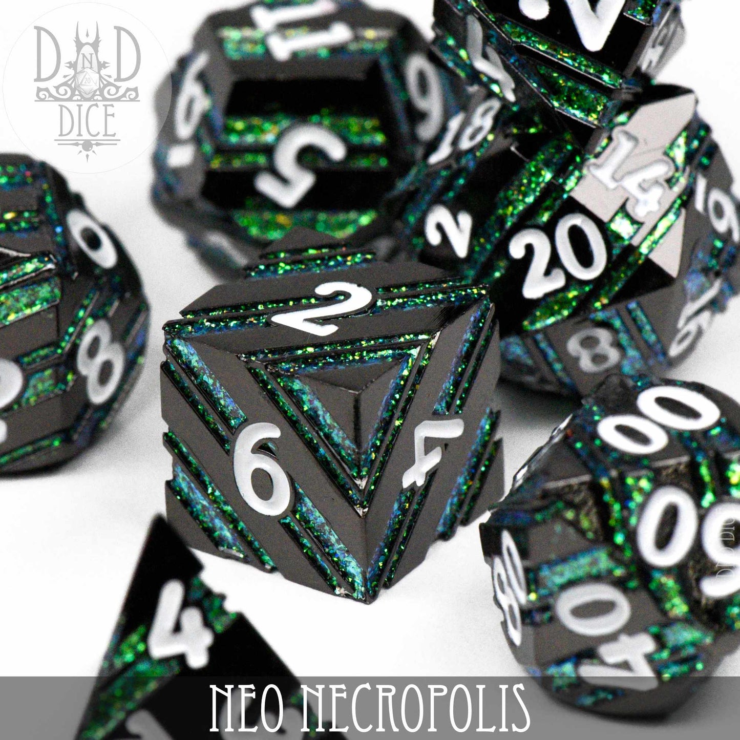 Neo Necropolis Metal Dice Set - Premium Dice Sets & Games from DND DICE - Just $32! Shop now at Game Crave Tournament Store