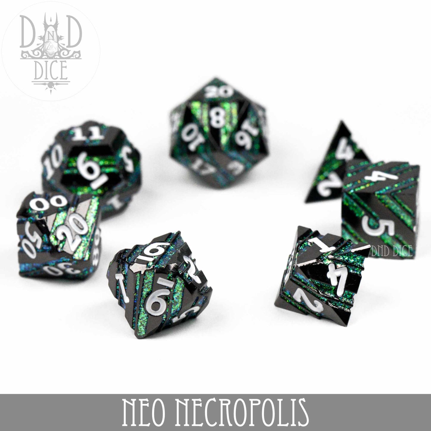 Neo Necropolis Metal Dice Set - Premium Dice Sets & Games from DND DICE - Just $32! Shop now at Game Crave Tournament Store