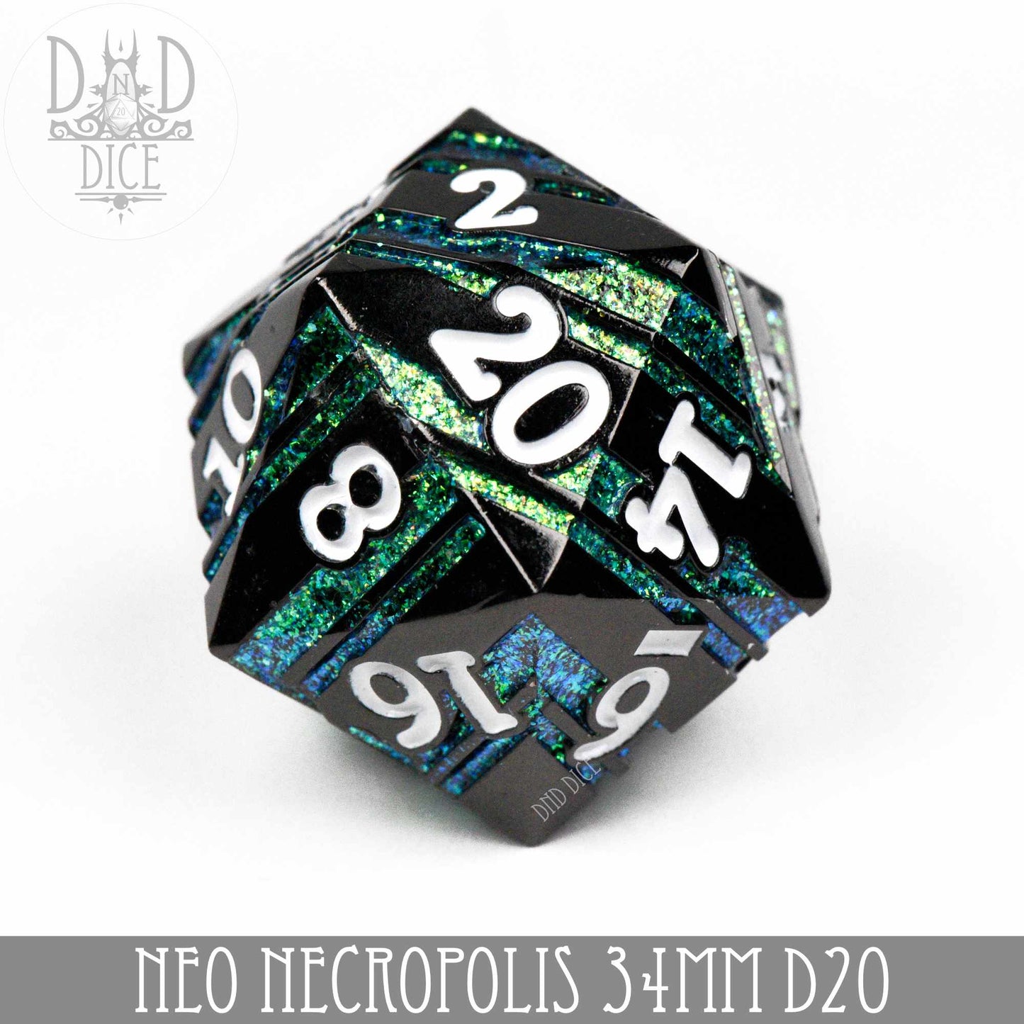 Neo Necropolis Metal 34mm D20 - Premium Dice Sets & Games from DND DICE - Just $20! Shop now at Game Crave Tournament Store