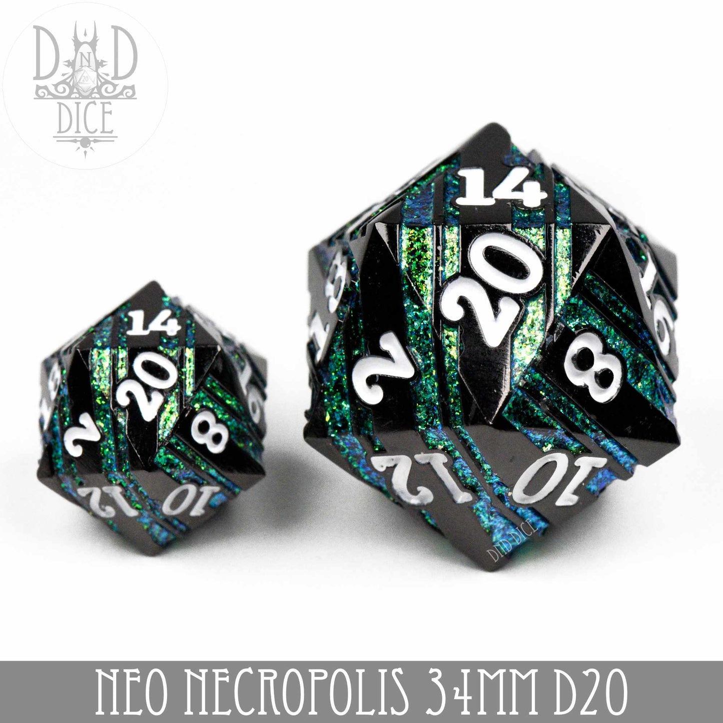 Neo Necropolis Metal 34mm D20 - Premium Dice Sets & Games from DND DICE - Just $20! Shop now at Game Crave Tournament Store