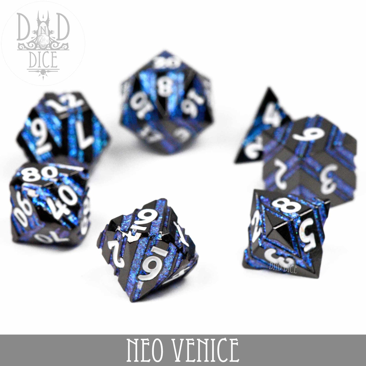 Neo Venice Metal Dice Set - Premium Dice Sets & Games from DND DICE - Just $32! Shop now at Game Crave Tournament Store