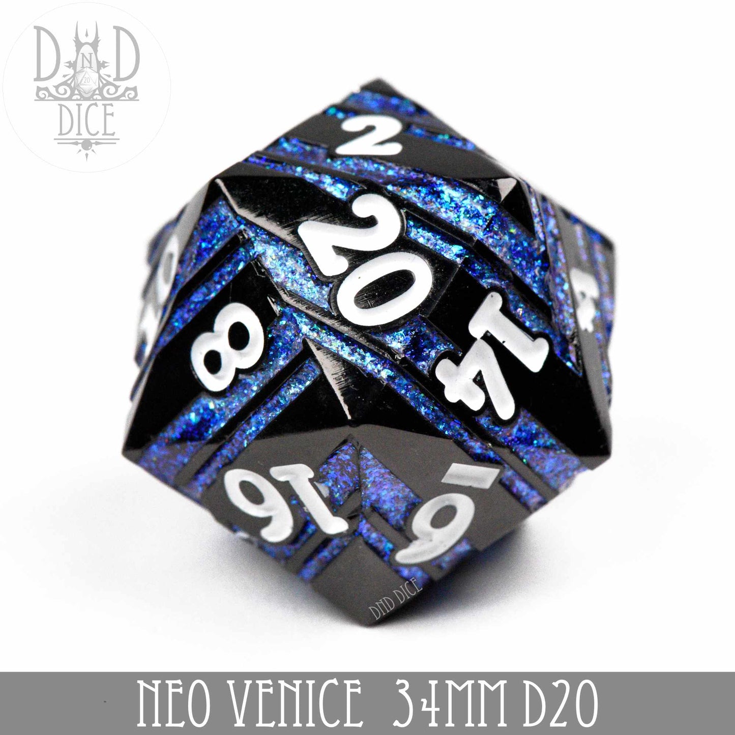 Neo Venice Metal 34mm D20 - Premium Dice Sets & Games from DND DICE - Just $20! Shop now at Game Crave Tournament Store