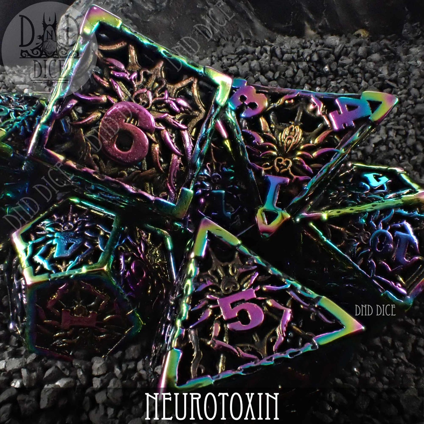 Neurotoxin Metal Dice Set (Gift Box) - Premium Dice Sets & Games from DND DICE - Just $40! Shop now at Game Crave Tournament Store