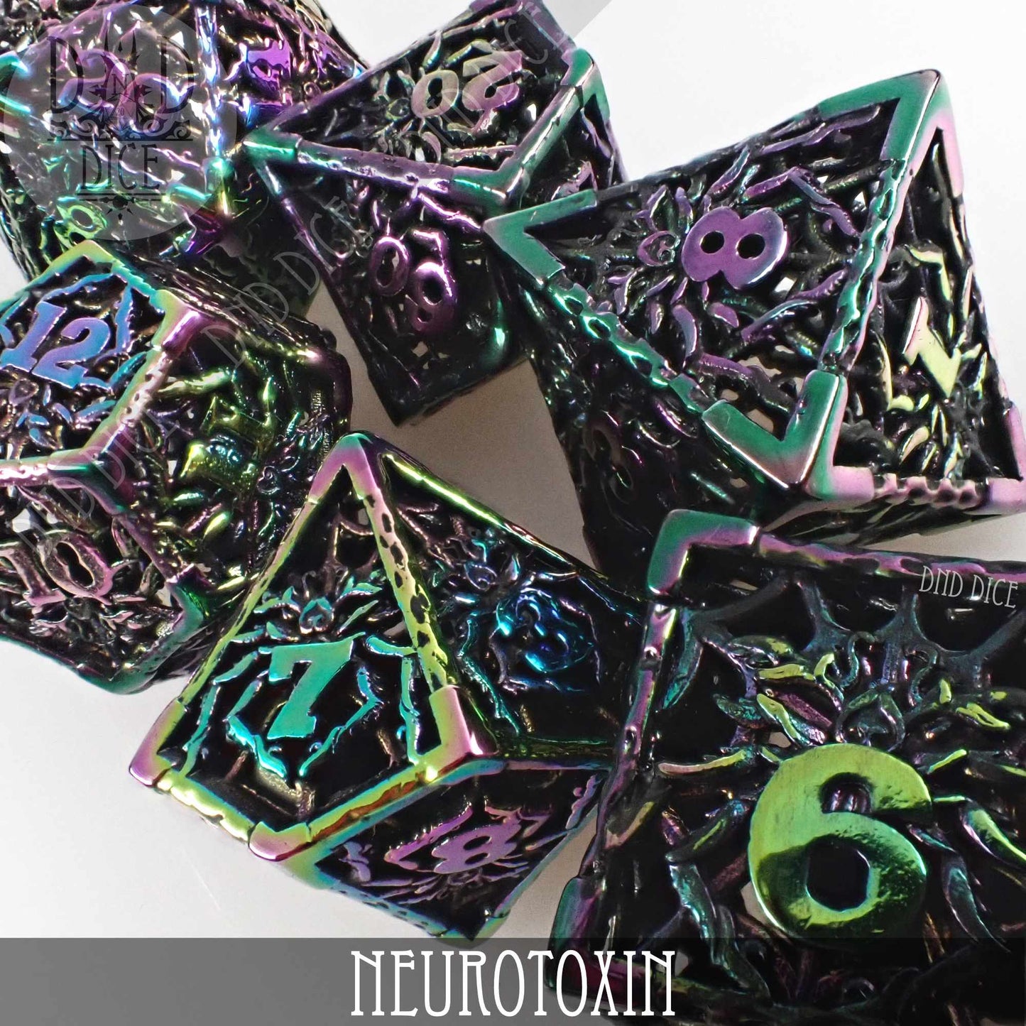 Neurotoxin Metal Dice Set (Gift Box) - Premium Dice Sets & Games from DND DICE - Just $40! Shop now at Game Crave Tournament Store