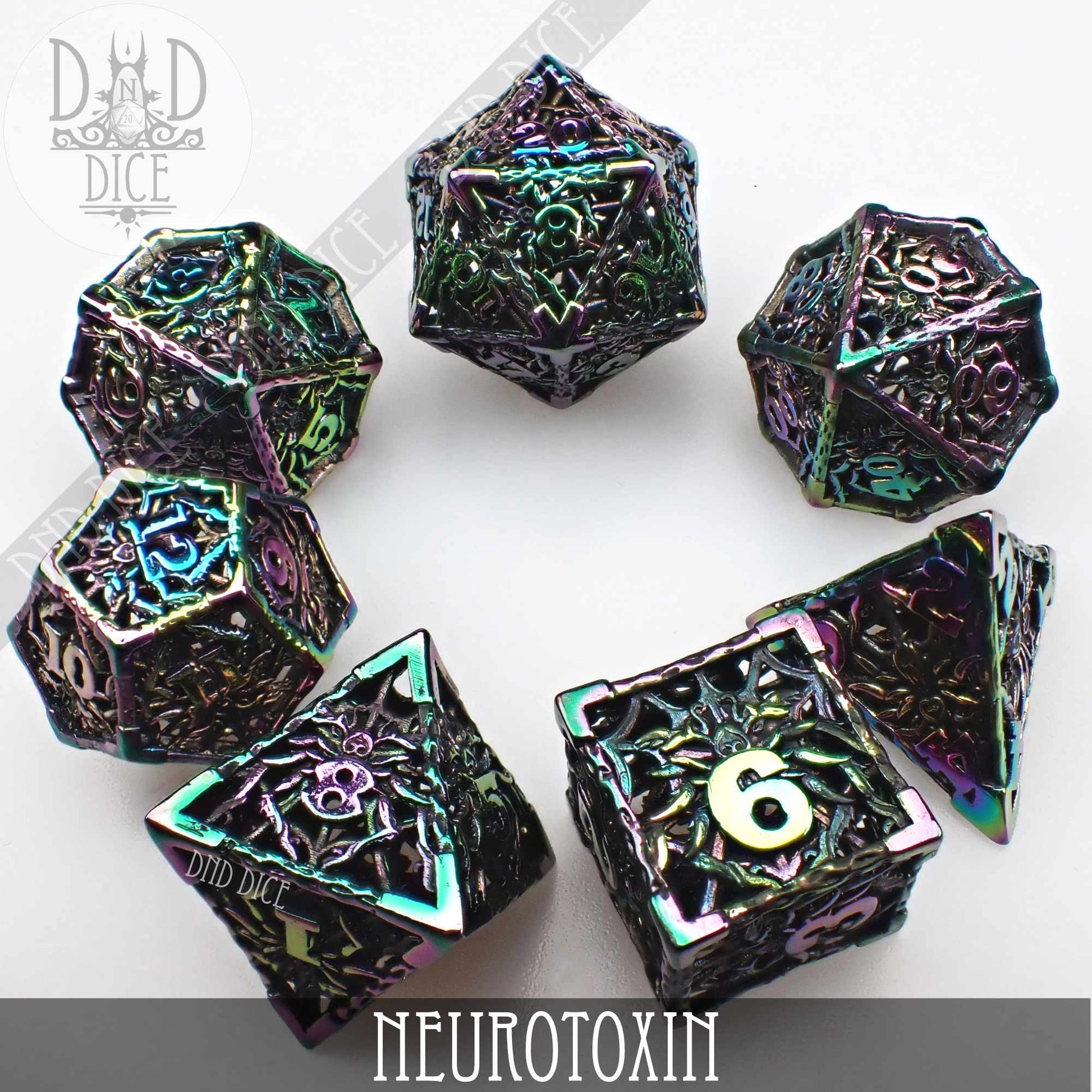 Neurotoxin Metal Dice Set (Gift Box) - Premium Dice Sets & Games from DND DICE - Just $40! Shop now at Game Crave Tournament Store