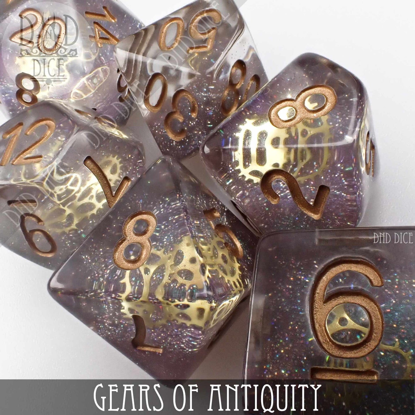 Gears of Antiquity Dice Set - Premium Dice Sets & Games from DND DICE - Just $15! Shop now at Game Crave Tournament Store