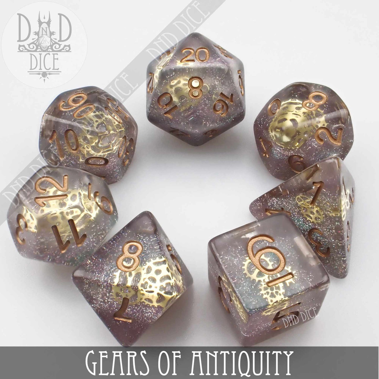 Gears of Antiquity Dice Set - Premium Dice Sets & Games from DND DICE - Just $15! Shop now at Game Crave Tournament Store