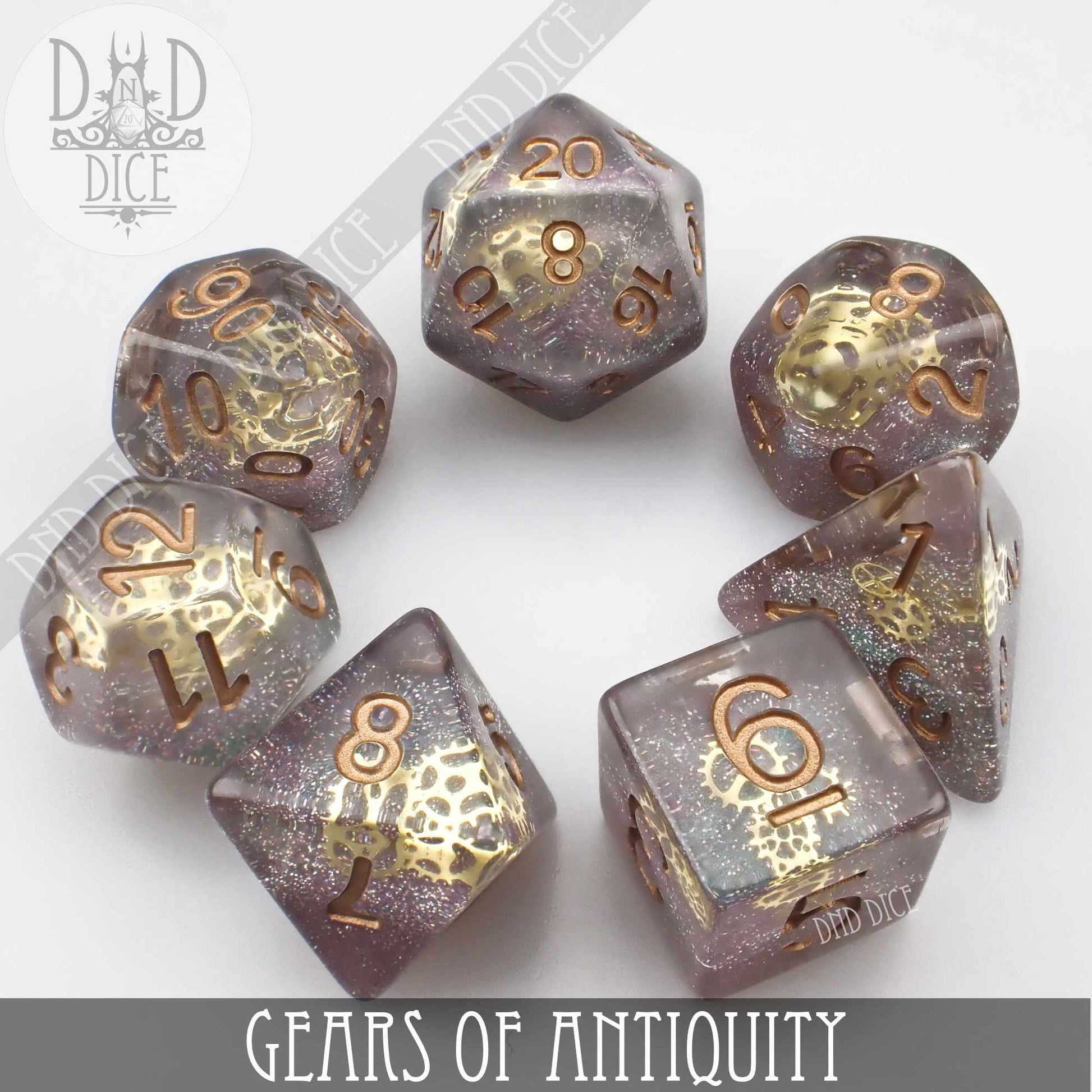 Gears of Antiquity Dice Set - Premium Dice Sets & Games from DND DICE - Just $15! Shop now at Game Crave Tournament Store