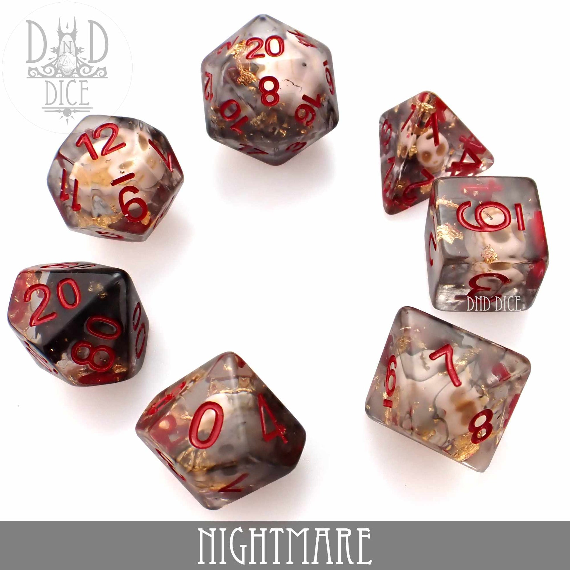 Nightmare Dice Set - Premium Dice Sets & Games from DND DICE - Just $15! Shop now at Game Crave Tournament Store