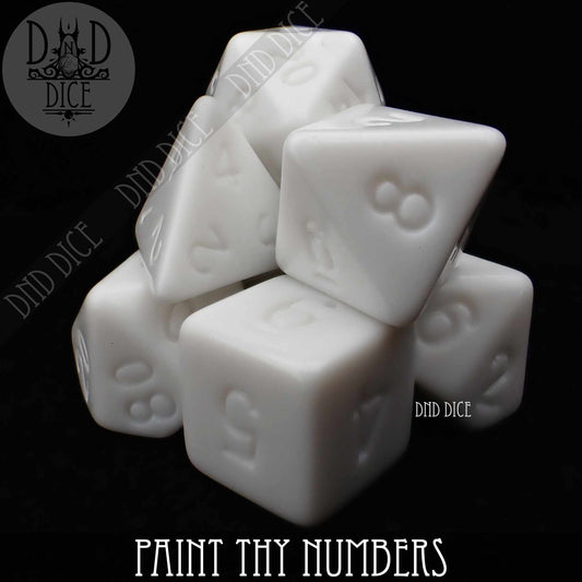 Paint Thy Numbers Dice Set - Premium Dice Sets & Games from DND DICE - Just $3! Shop now at Game Crave Tournament Store