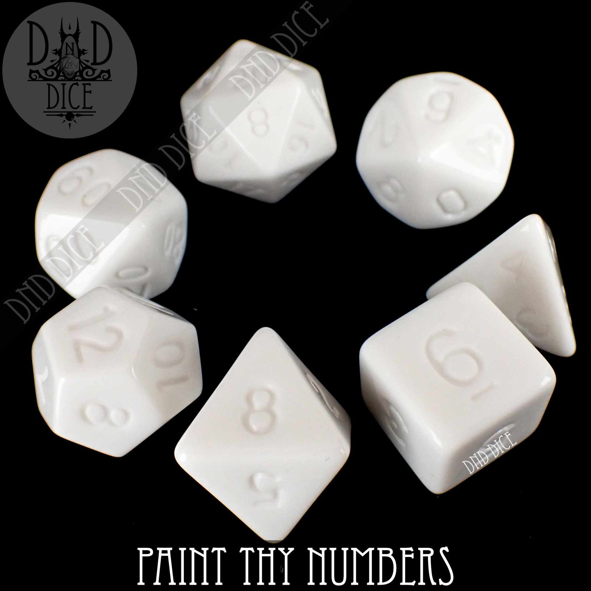 Paint Thy Numbers Dice Set - Premium Dice Sets & Games from DND DICE - Just $3! Shop now at Game Crave Tournament Store