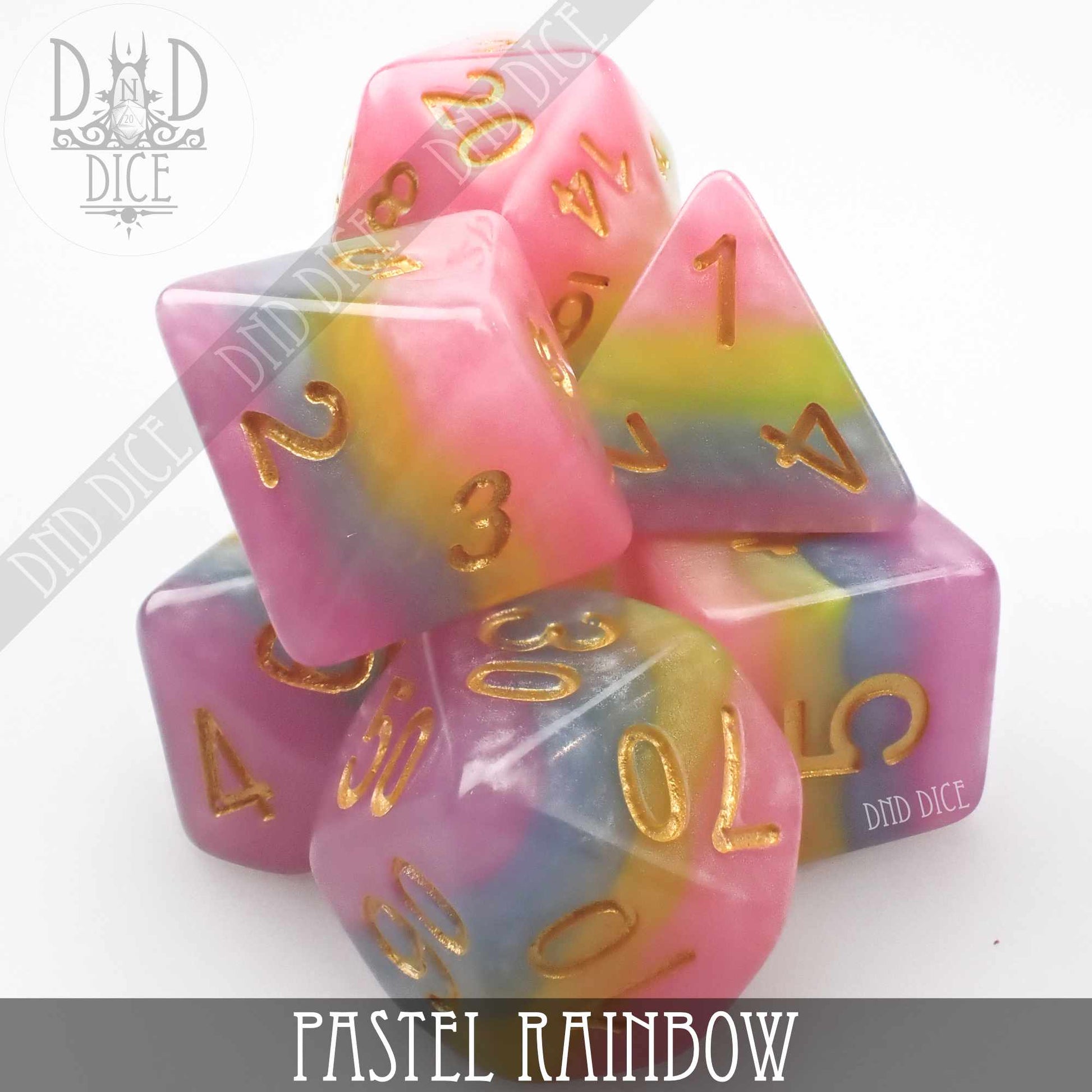 Pastel Rainbow Dice Set - Premium Dice Sets & Games from DND DICE - Just $12! Shop now at Game Crave Tournament Store