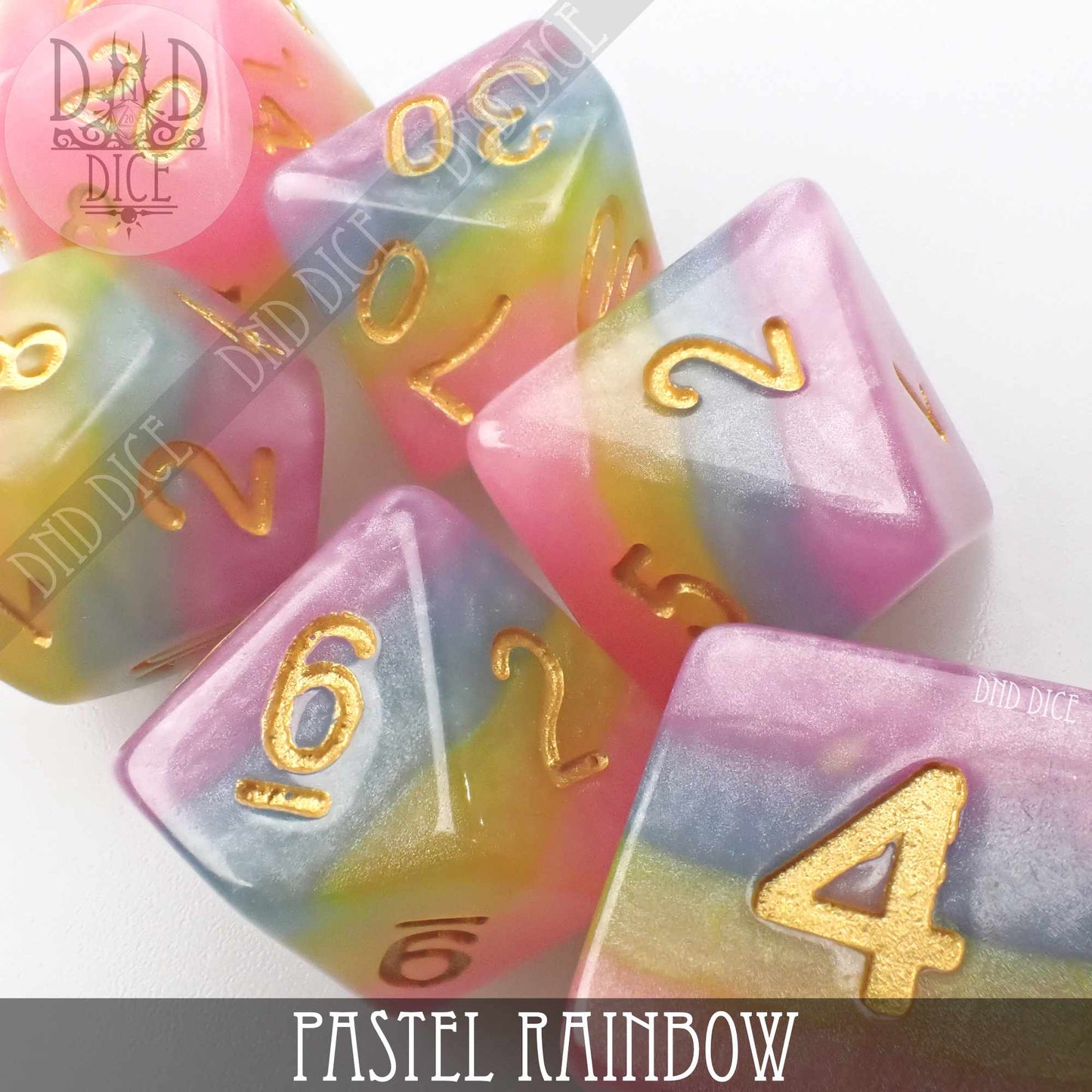 Pastel Rainbow Dice Set - Premium Dice Sets & Games from DND DICE - Just $12! Shop now at Game Crave Tournament Store