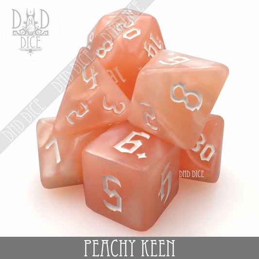 Peachy Keen Dice Set - Premium Dice Sets & Games from DND DICE - Just $4! Shop now at Game Crave Tournament Store