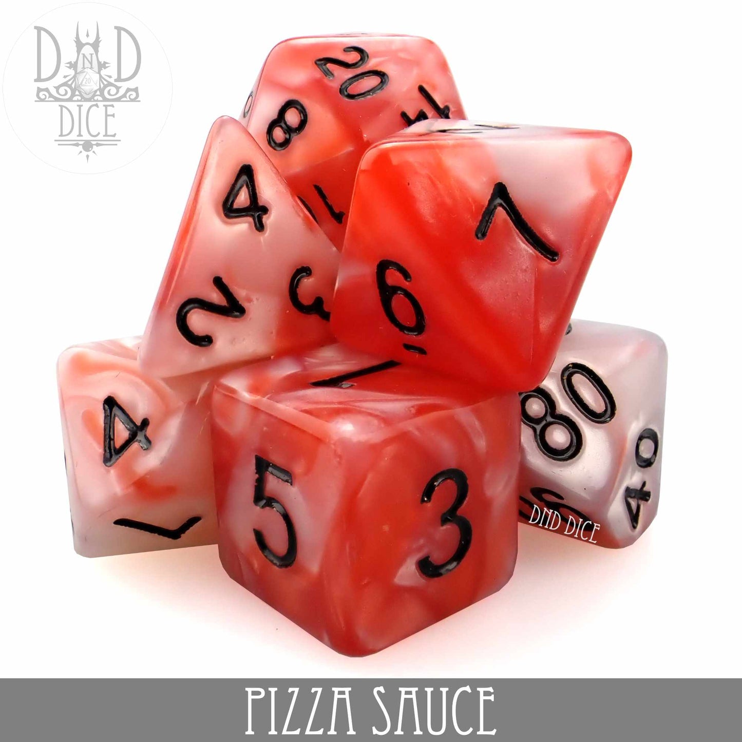 Pizza Sauce Dice Set - Premium Dice Sets & Games from DND DICE - Just $6! Shop now at Game Crave Tournament Store