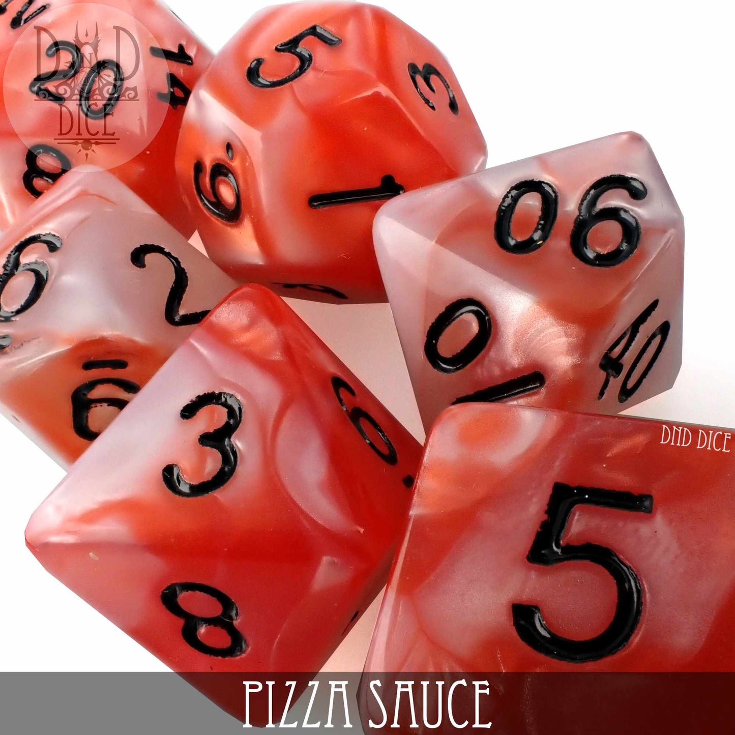 Pizza Sauce Dice Set - Premium Dice Sets & Games from DND DICE - Just $6! Shop now at Game Crave Tournament Store