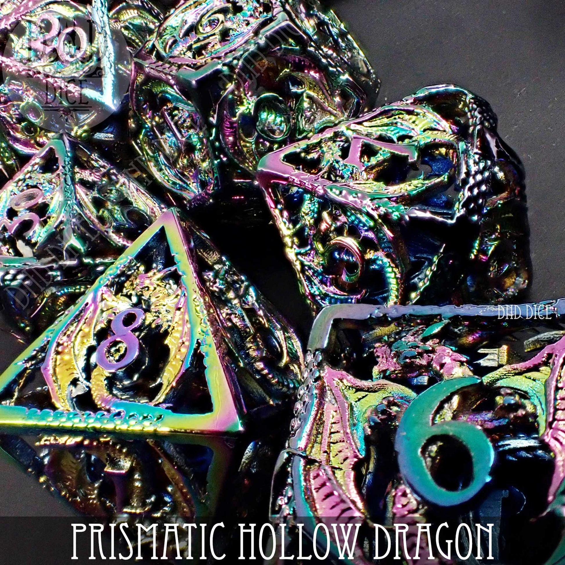 Prismatic Dragon Metal Dice Set (Gift Box) - Premium Dice Sets & Games from DND DICE - Just $40! Shop now at Game Crave Tournament Store