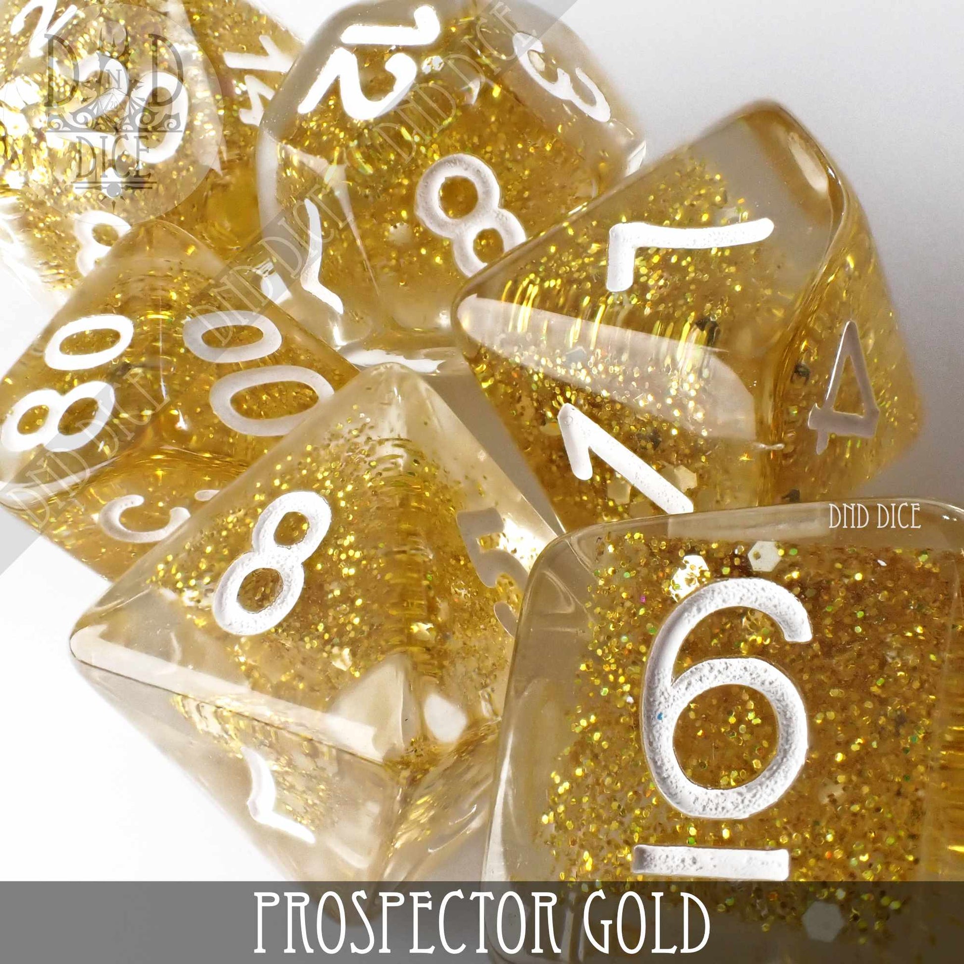 Prospector Gold Dice Set - Premium Dice Sets & Games from DND DICE - Just $12! Shop now at Game Crave Tournament Store