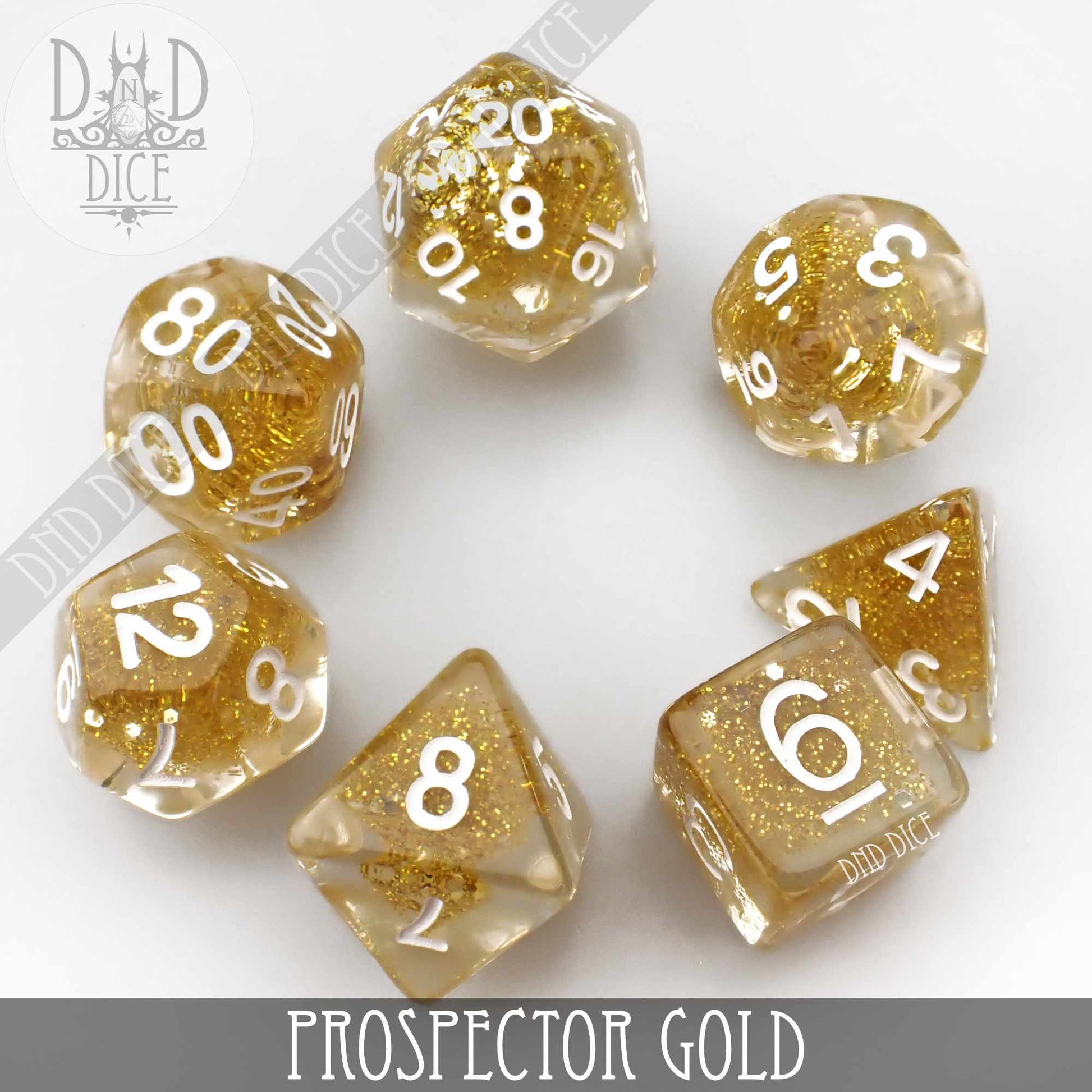 Prospector Gold Dice Set - Premium Dice Sets & Games from DND DICE - Just $12! Shop now at Game Crave Tournament Store