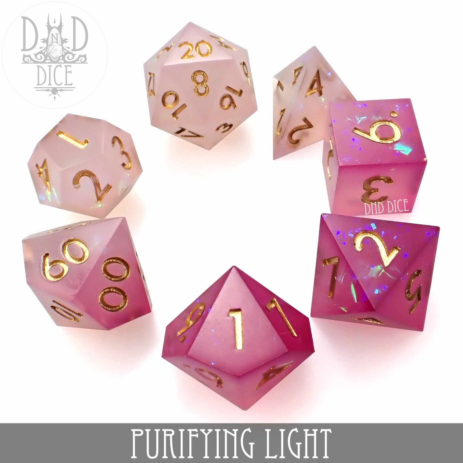 Purifying Light Handmade Dice Set (Color Change) - Premium Dice Sets & Games from DND DICE - Just $35! Shop now at Game Crave Tournament Store