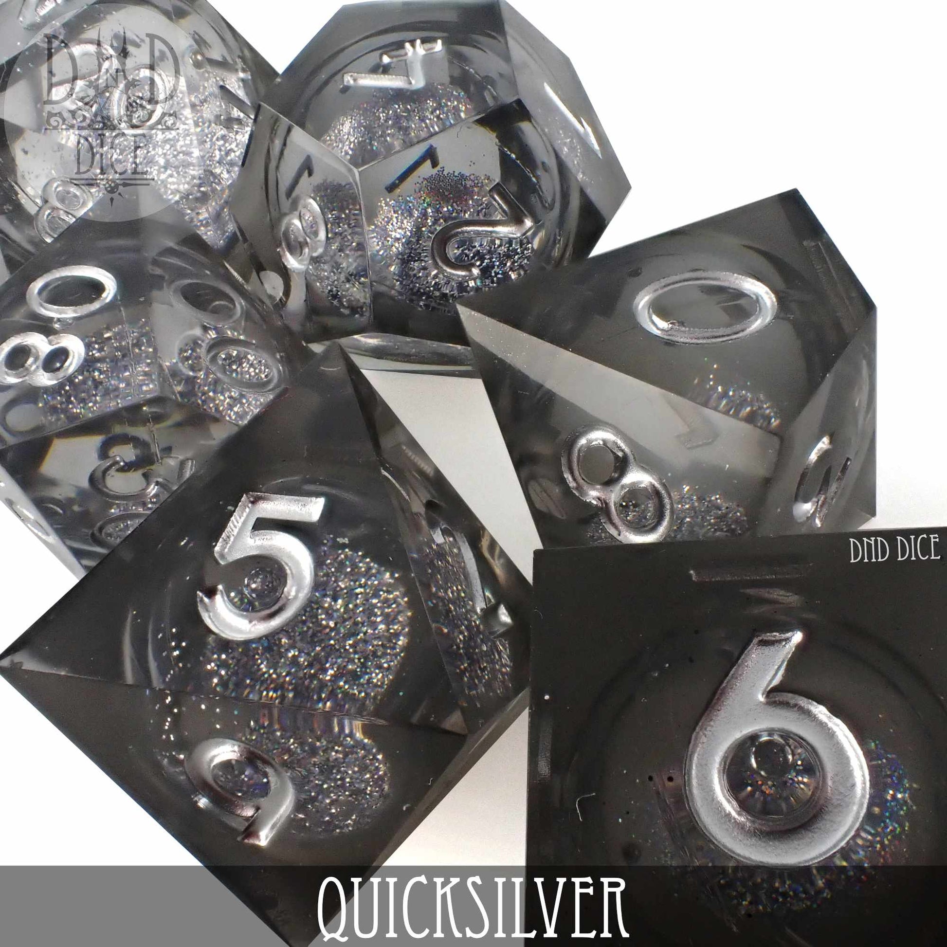 Quicksilver Liquid Core Dice Set - Premium Dice Sets & Games from DND DICE - Just $40! Shop now at Game Crave Tournament Store