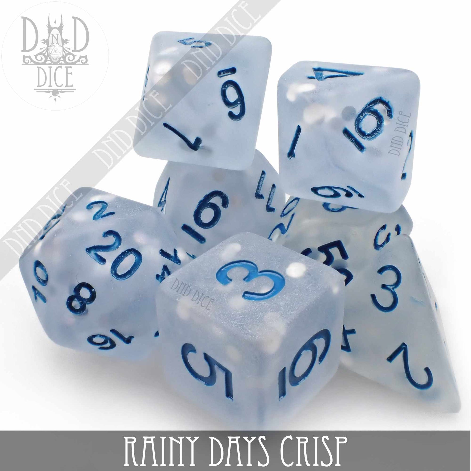 Rainy Days Crisp Dice Set - Premium Dice Sets & Games from DND DICE - Just $10! Shop now at Game Crave Tournament Store