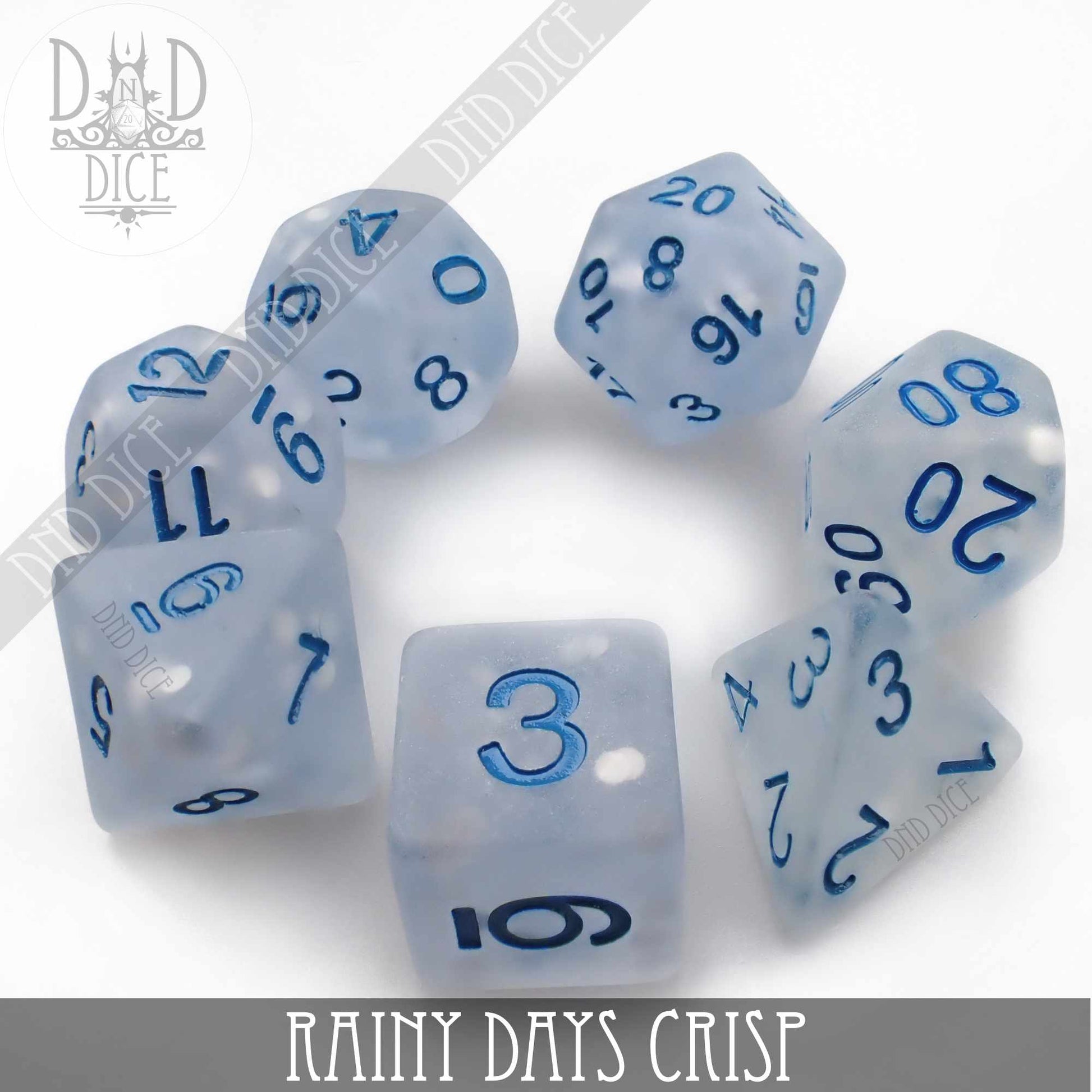 Rainy Days Crisp Dice Set - Premium Dice Sets & Games from DND DICE - Just $10! Shop now at Game Crave Tournament Store