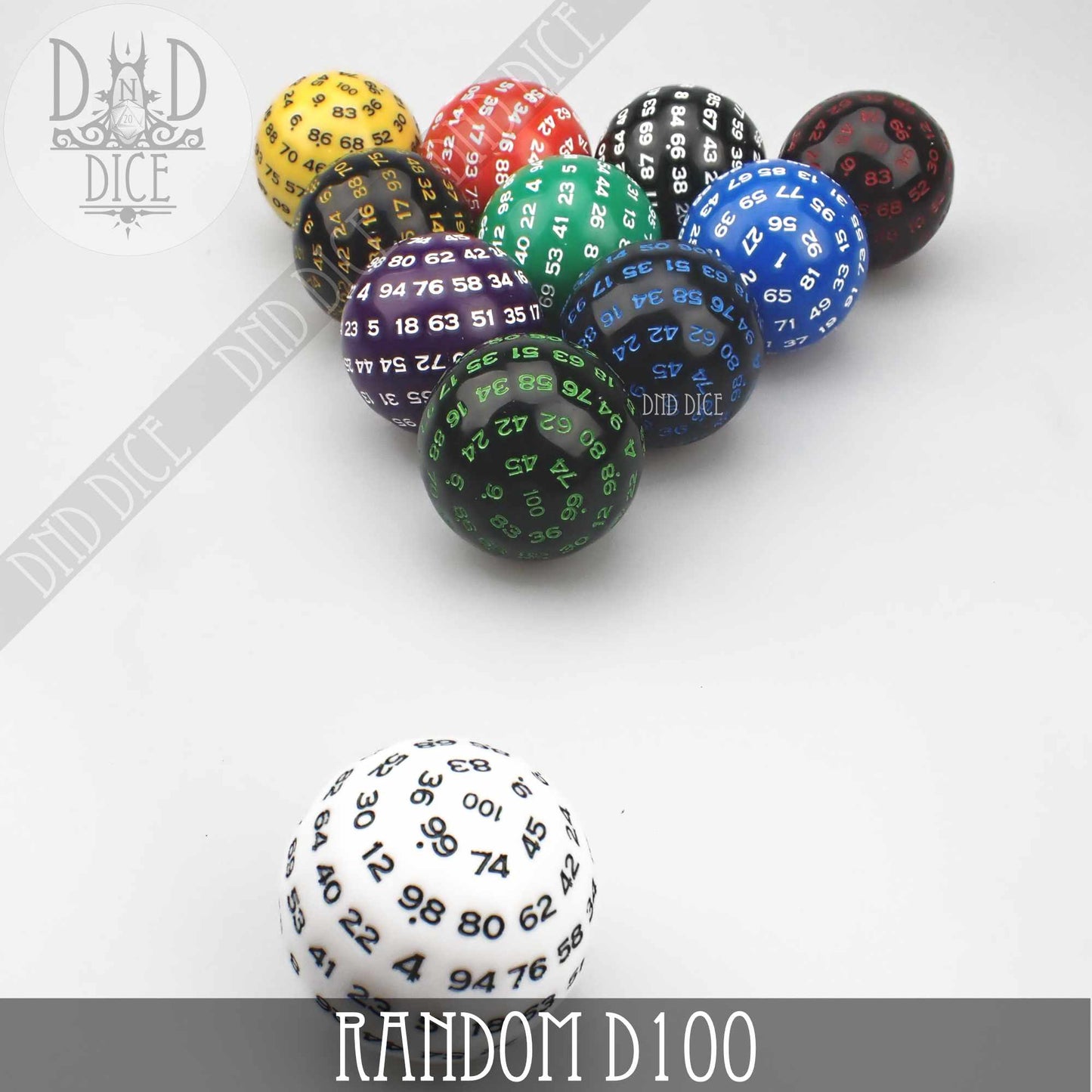 D100 Single Oversize Dice (Random Color) - Premium Dice Sets & Games from DND DICE - Just $10! Shop now at Game Crave Tournament Store