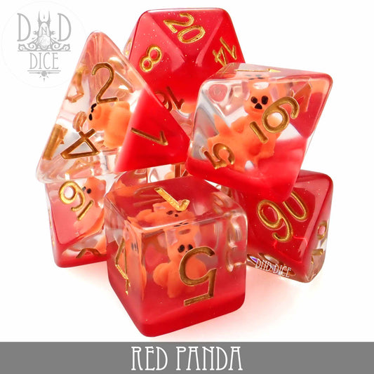 Red Panda Dice Set - Premium Dice Sets & Games from DND DICE - Just $15! Shop now at Game Crave Tournament Store