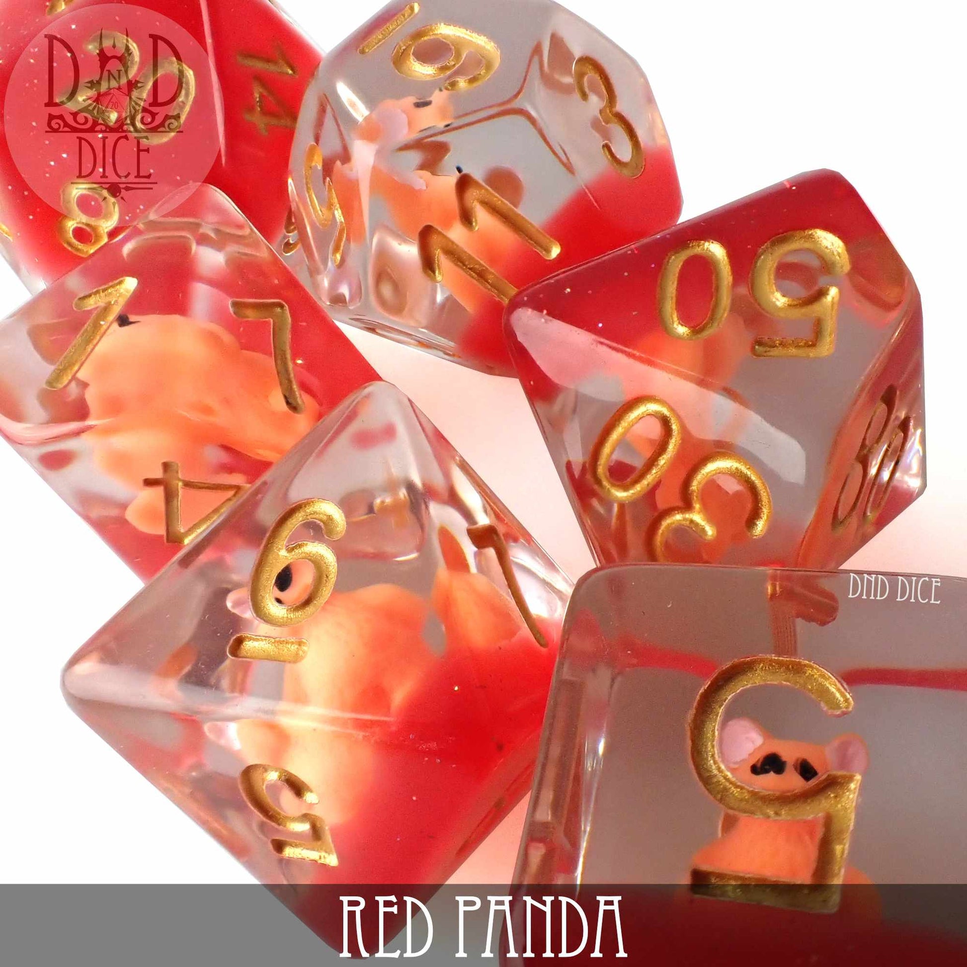 Red Panda Dice Set - Premium Dice Sets & Games from DND DICE - Just $15! Shop now at Game Crave Tournament Store