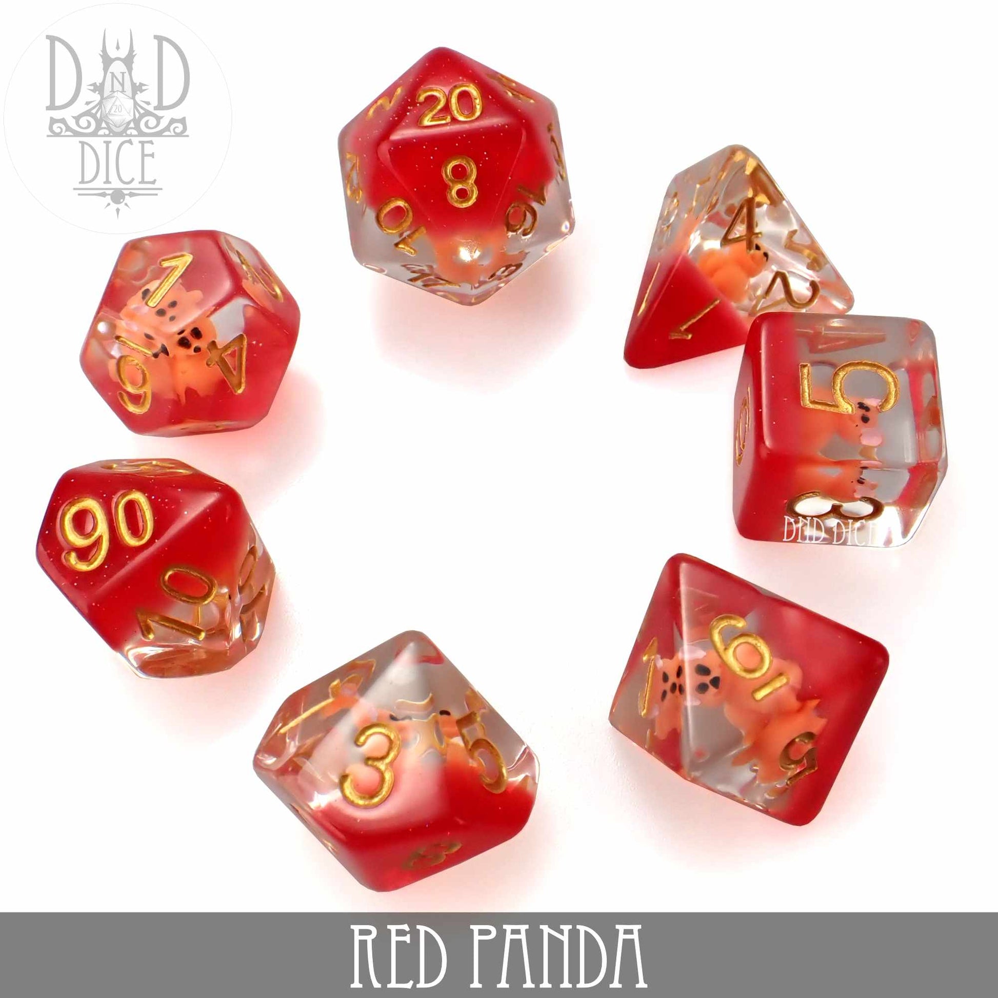 Red Panda Dice Set - Premium Dice Sets & Games from DND DICE - Just $15! Shop now at Game Crave Tournament Store