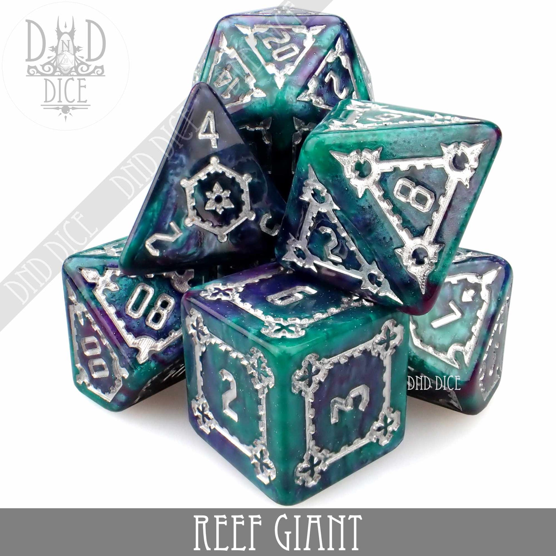 Reef Giant Dice Set (Oversized) - Premium Dice Sets & Games from DND DICE - Just $20! Shop now at Game Crave Tournament Store