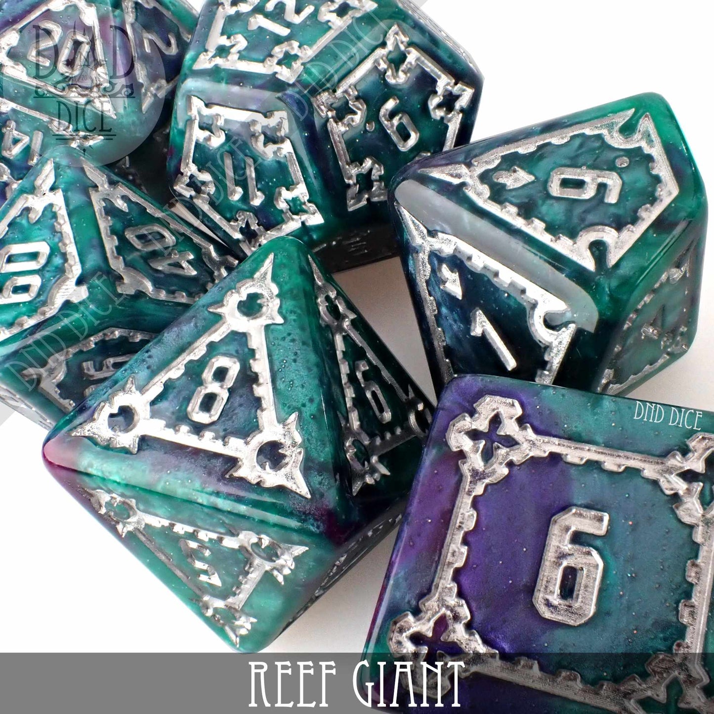 Reef Giant Dice Set (Oversized) - Premium Dice Sets & Games from DND DICE - Just $20! Shop now at Game Crave Tournament Store