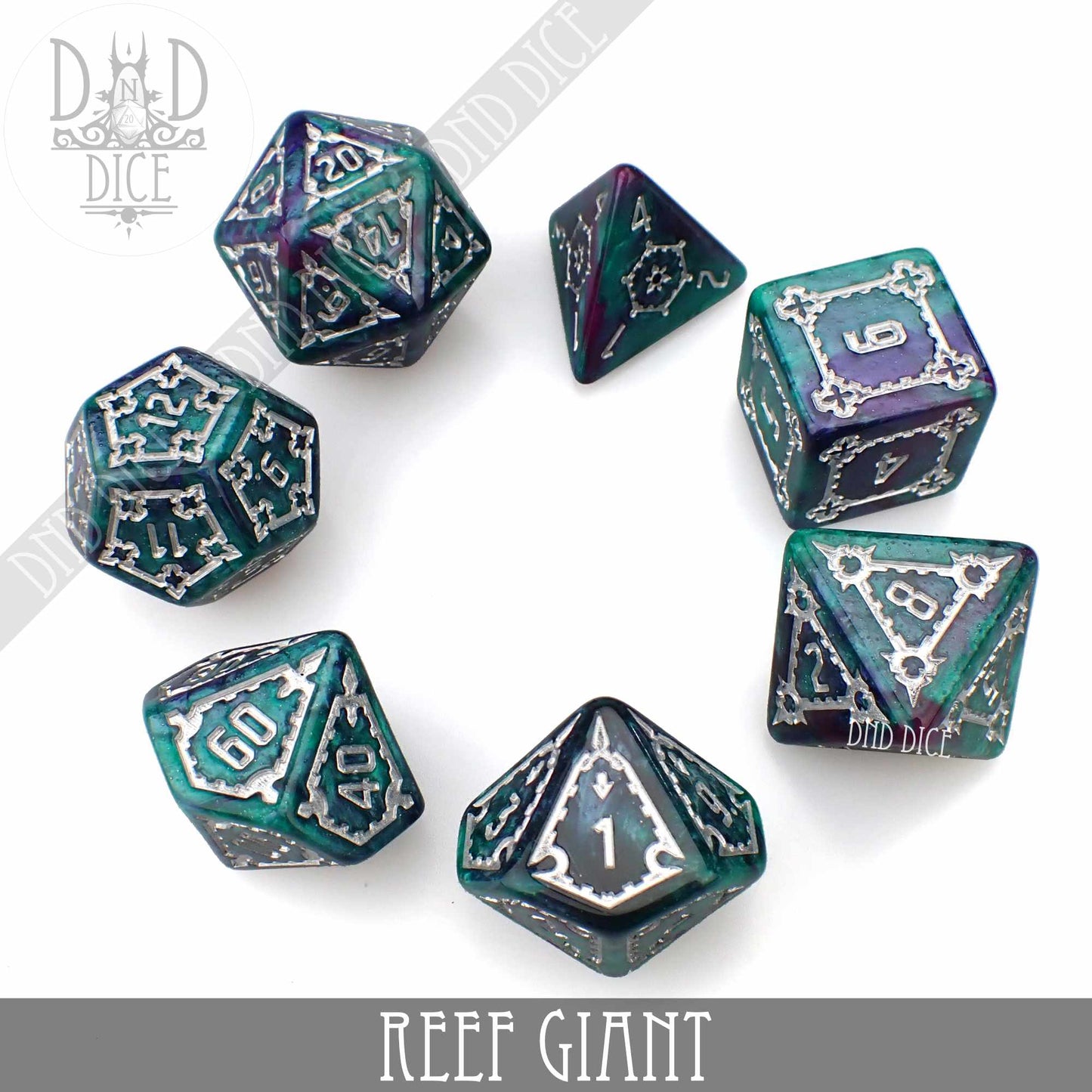 Reef Giant Dice Set (Oversized) - Premium Dice Sets & Games from DND DICE - Just $20! Shop now at Game Crave Tournament Store