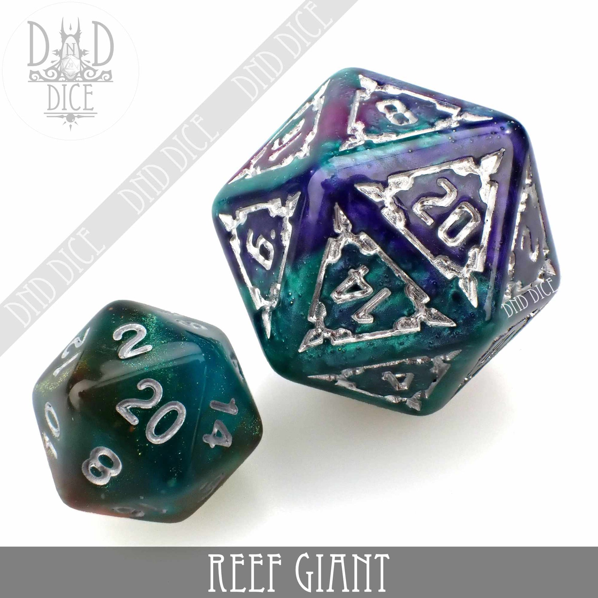 Reef Giant Dice Set (Oversized) - Premium Dice Sets & Games from DND DICE - Just $20! Shop now at Game Crave Tournament Store