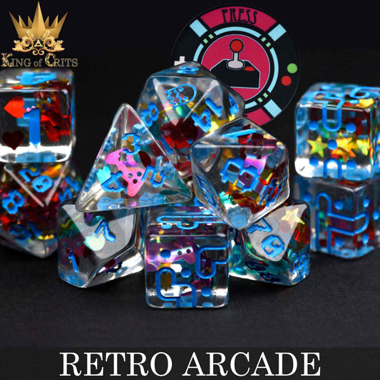 Retro Arcade 11 Dice Set - Premium Dice Sets & Games from DND DICE - Just $20! Shop now at Game Crave Tournament Store