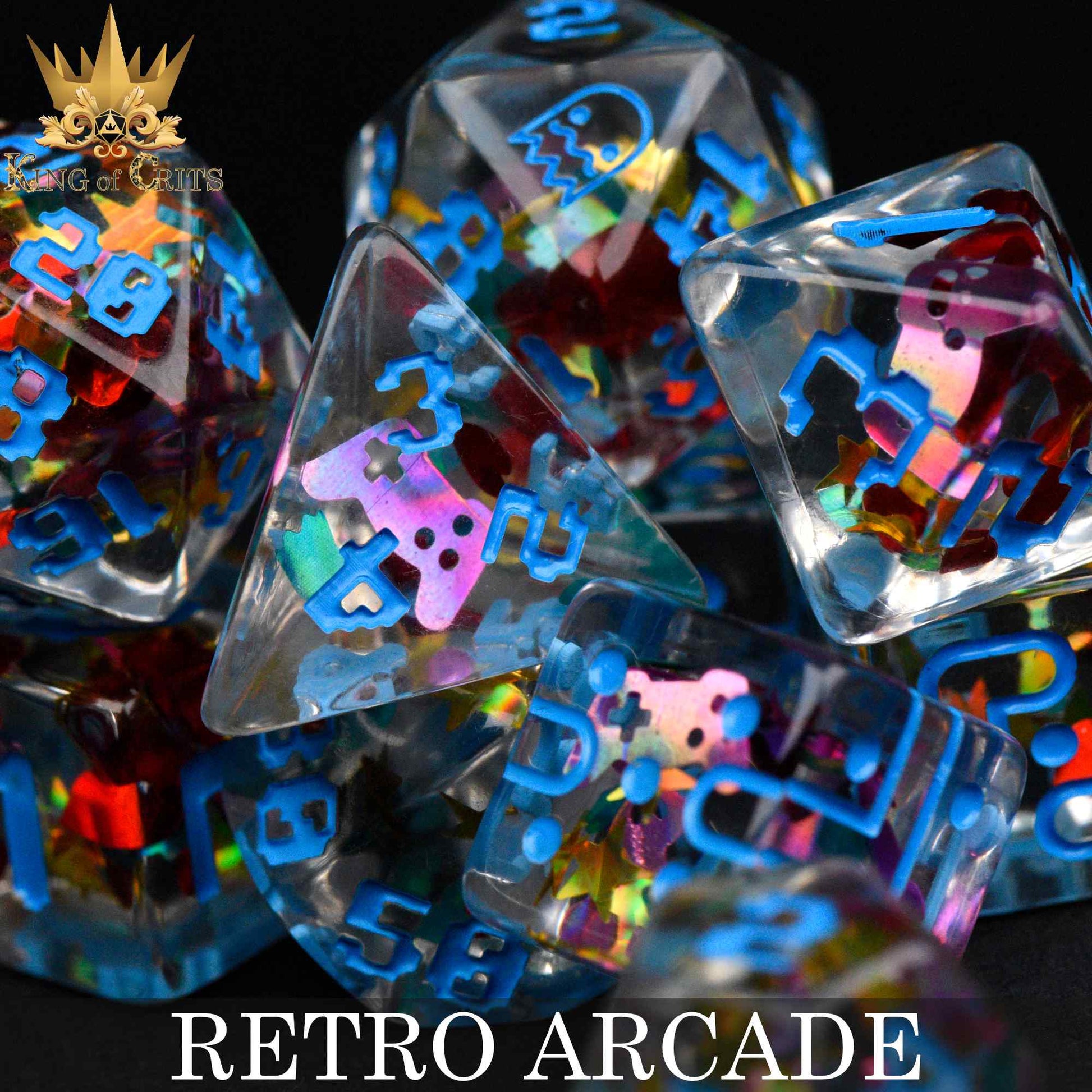 Retro Arcade 11 Dice Set - Premium Dice Sets & Games from DND DICE - Just $20! Shop now at Game Crave Tournament Store