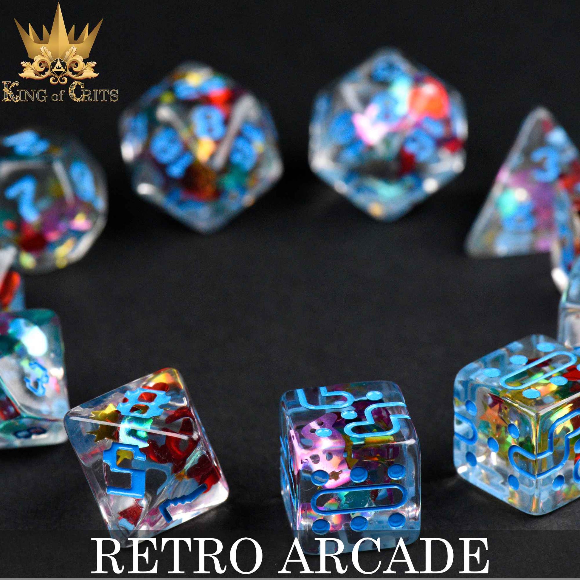 Retro Arcade 11 Dice Set - Premium Dice Sets & Games from DND DICE - Just $20! Shop now at Game Crave Tournament Store