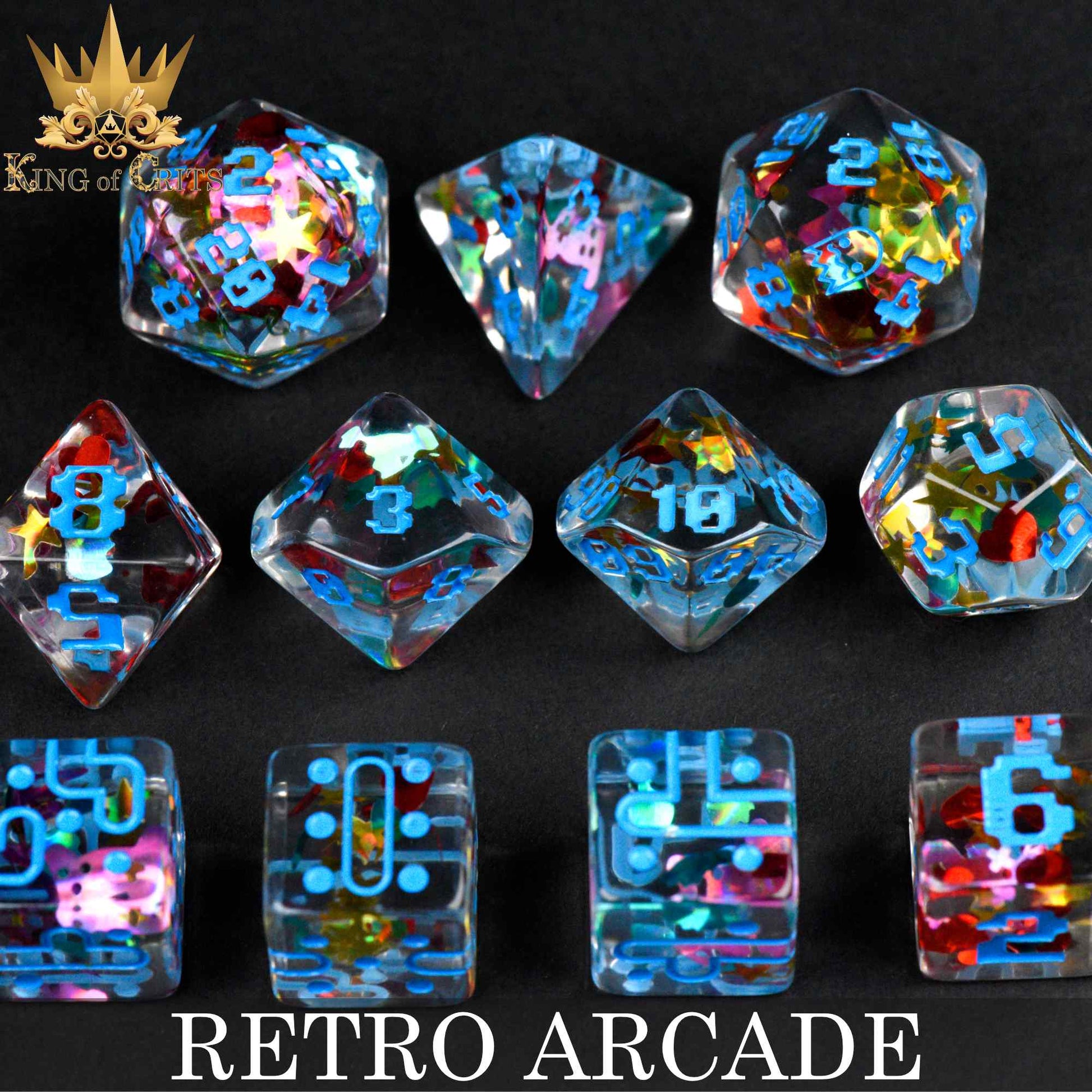 Retro Arcade 11 Dice Set - Premium Dice Sets & Games from DND DICE - Just $20! Shop now at Game Crave Tournament Store