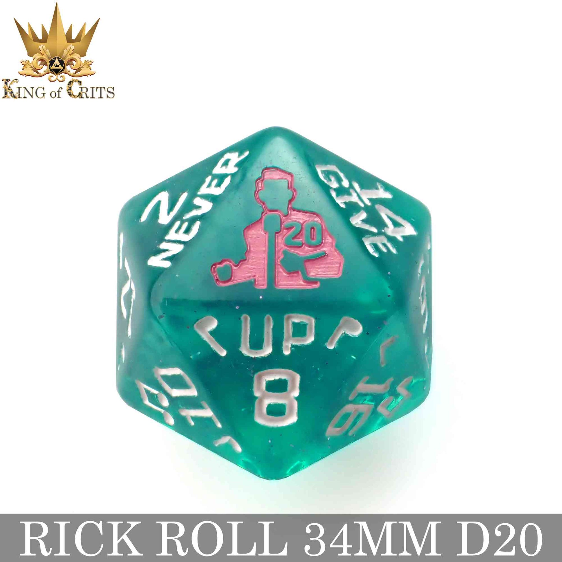 Rick Rolled 34mm D20 - Premium Dice Sets & Games from DND DICE - Just $8! Shop now at Game Crave Tournament Store