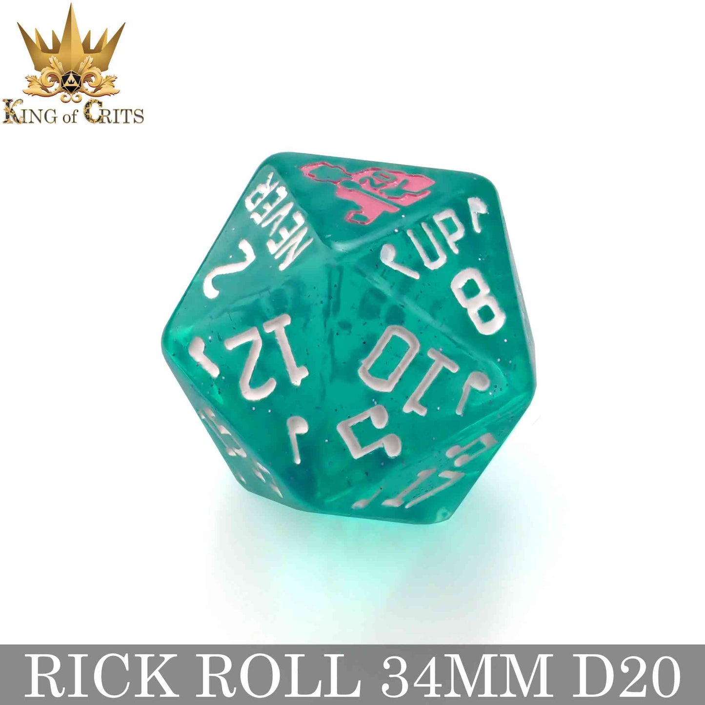 Rick Rolled 34mm D20 - Premium Dice Sets & Games from DND DICE - Just $8! Shop now at Game Crave Tournament Store