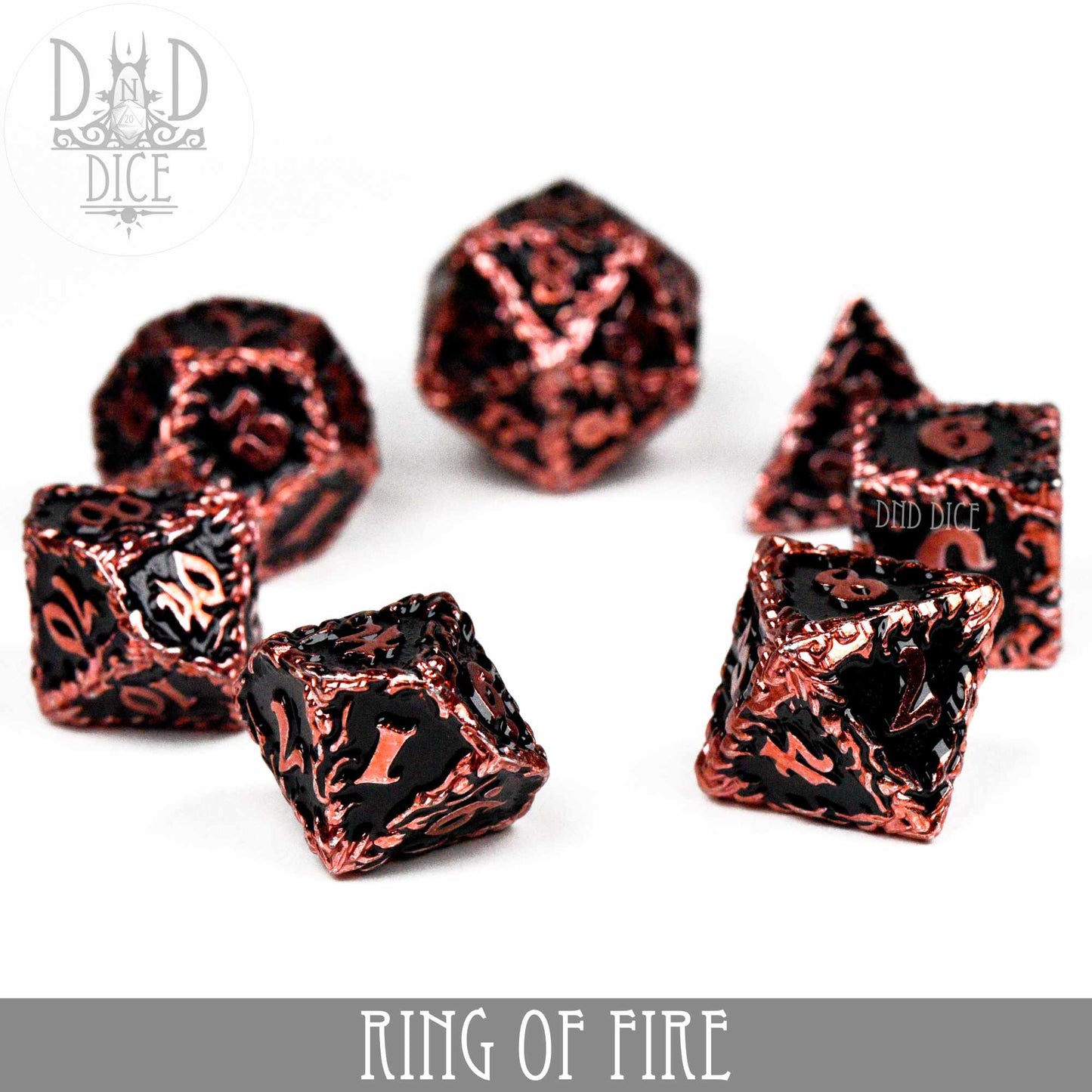 Ring of Fire Metal Dice Set - Premium Dice Sets & Games from DND DICE - Just $30! Shop now at Game Crave Tournament Store