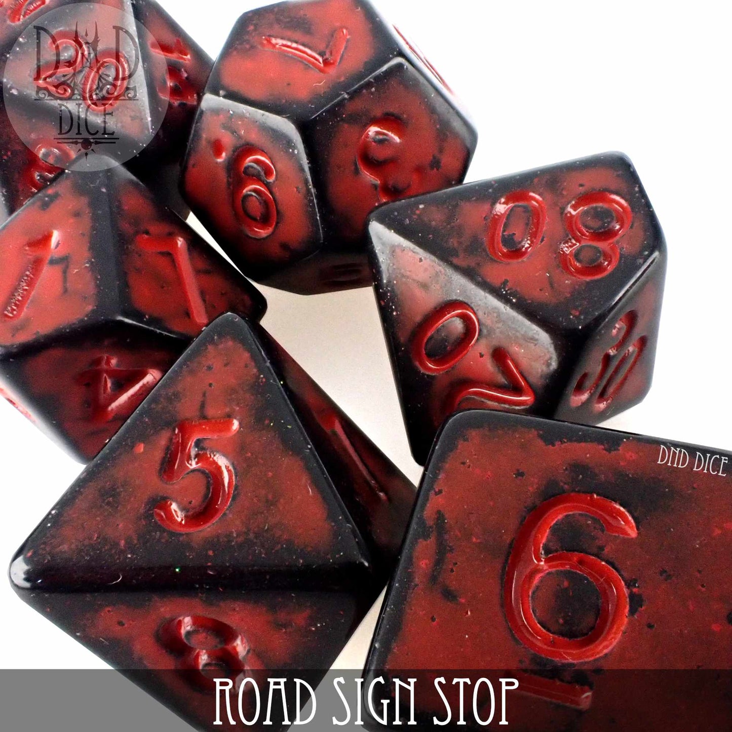 Road Sign Stop Dice Set - Premium Dice Sets & Games from DND DICE - Just $8! Shop now at Game Crave Tournament Store