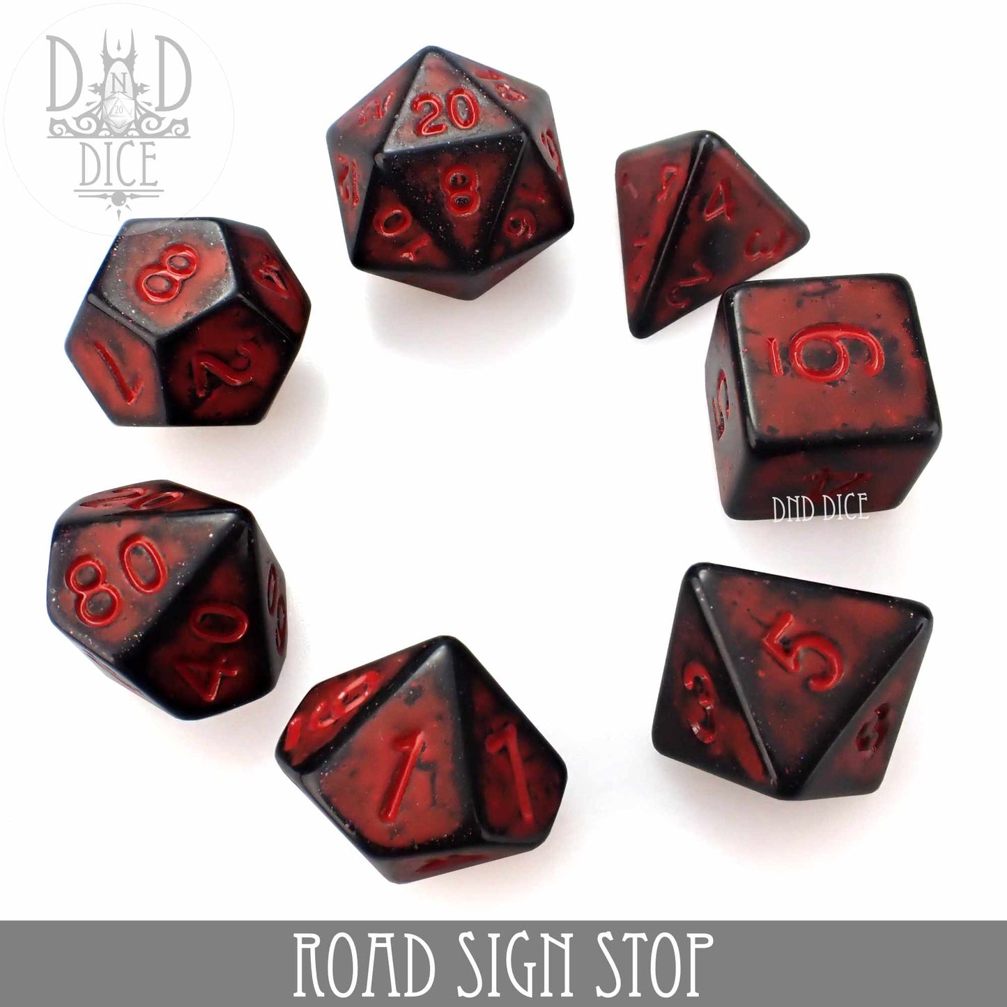 Road Sign Stop Dice Set - Premium Dice Sets & Games from DND DICE - Just $8! Shop now at Game Crave Tournament Store