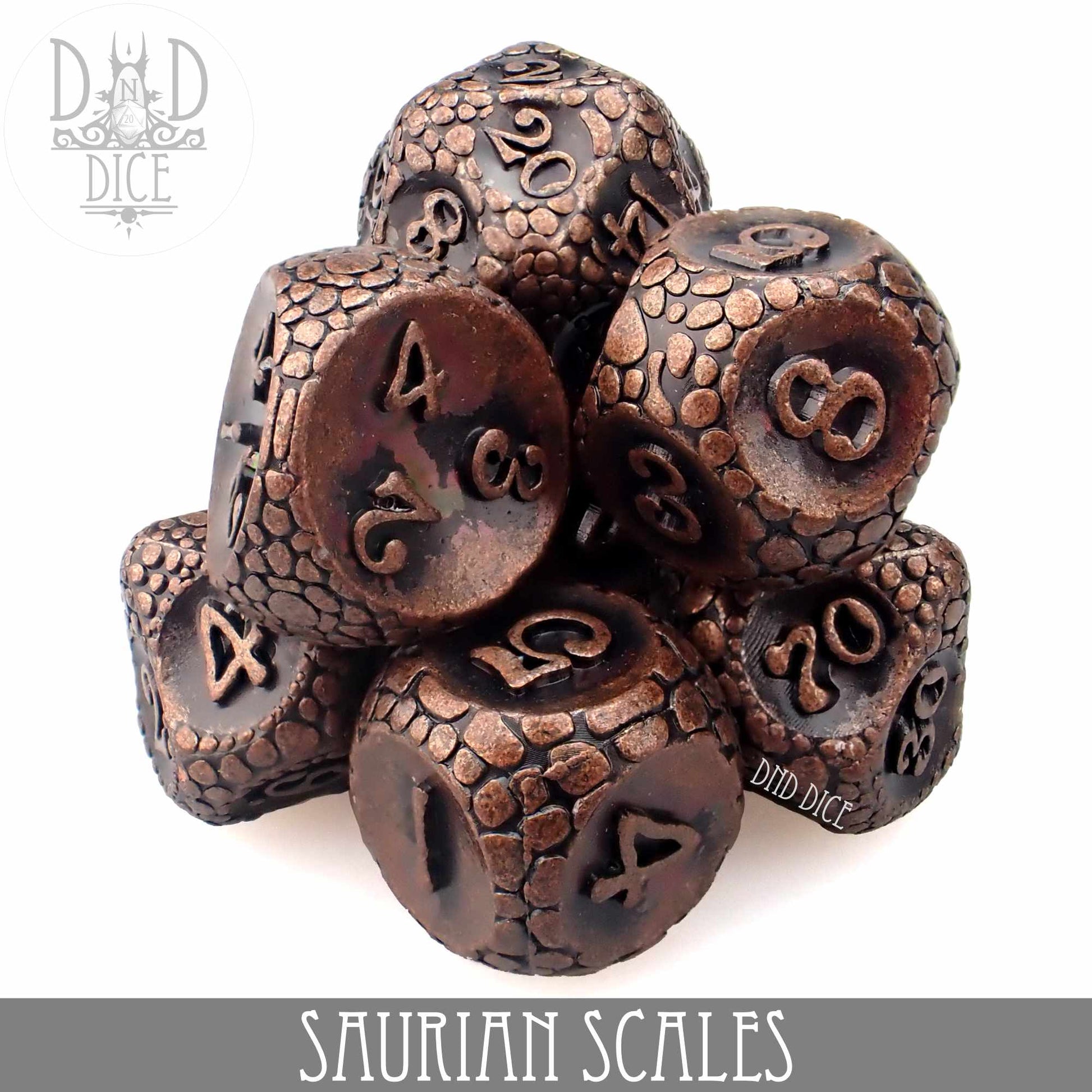 Saurian Scales Metal Dice Set - Premium Dice Sets & Games from DND DICE - Just $25! Shop now at Game Crave Tournament Store