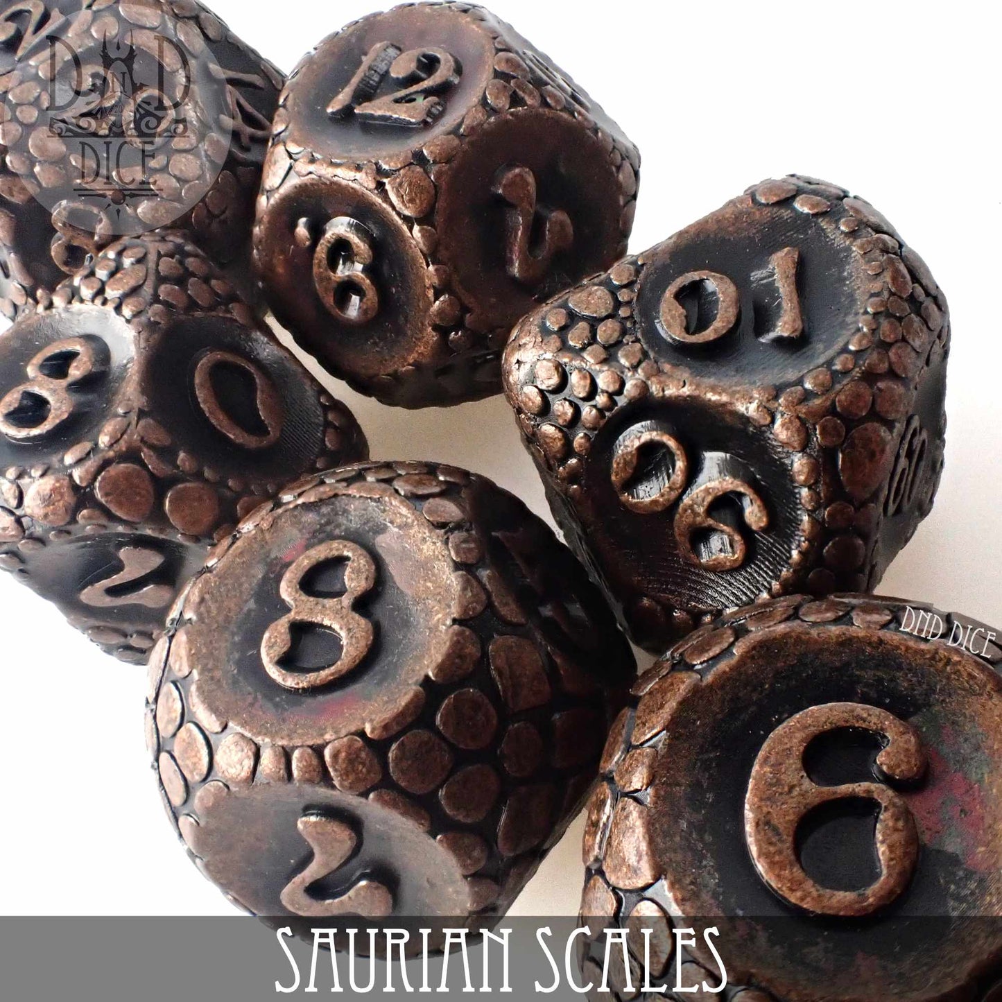 Saurian Scales Metal Dice Set - Premium Dice Sets & Games from DND DICE - Just $25! Shop now at Game Crave Tournament Store